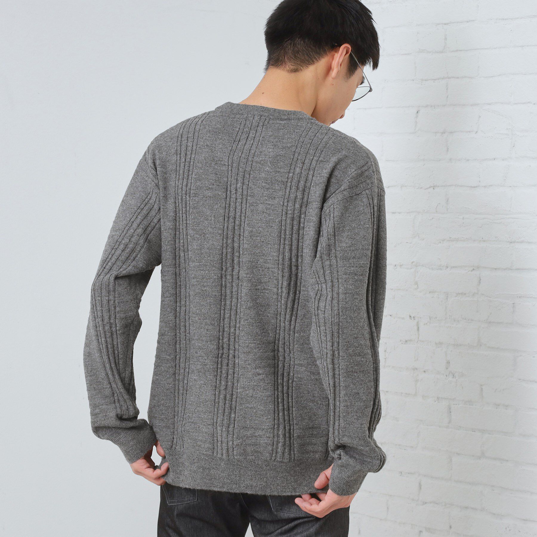 THE SHOP TK「【優しい肌触り】カシミヤタッチ チェックニット　洗濯機OK」|ニット・セーター|