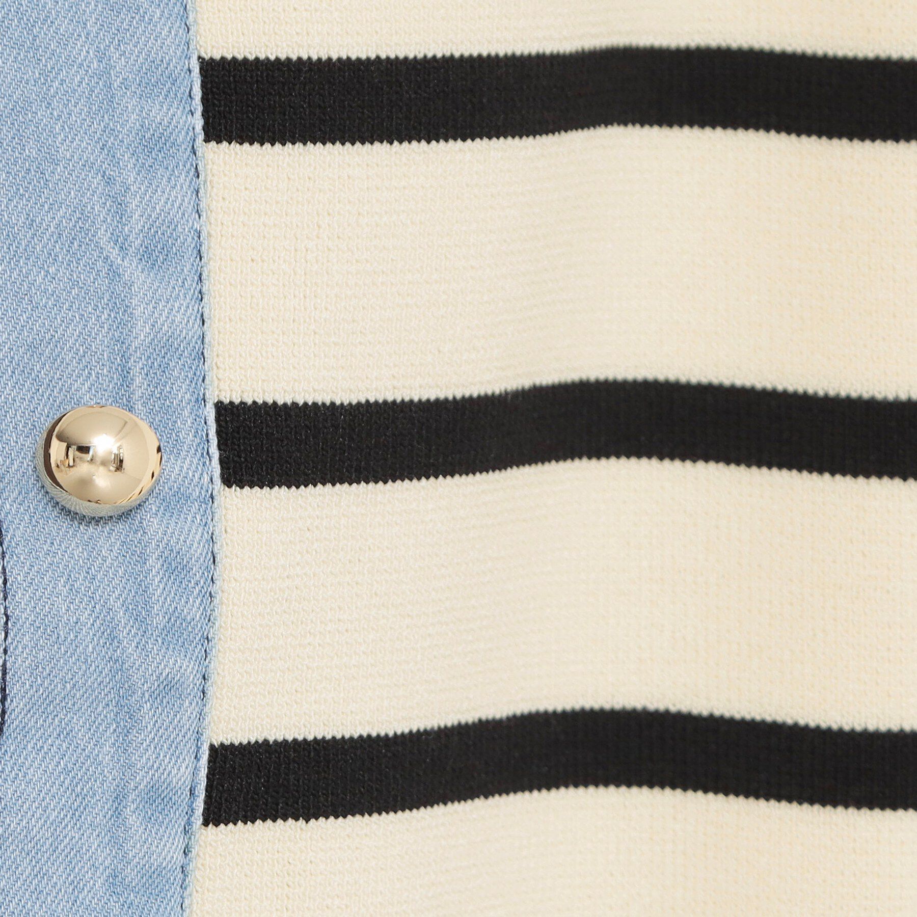 THE SHOP TK「デニム切替カーディガン」|カーディガン|