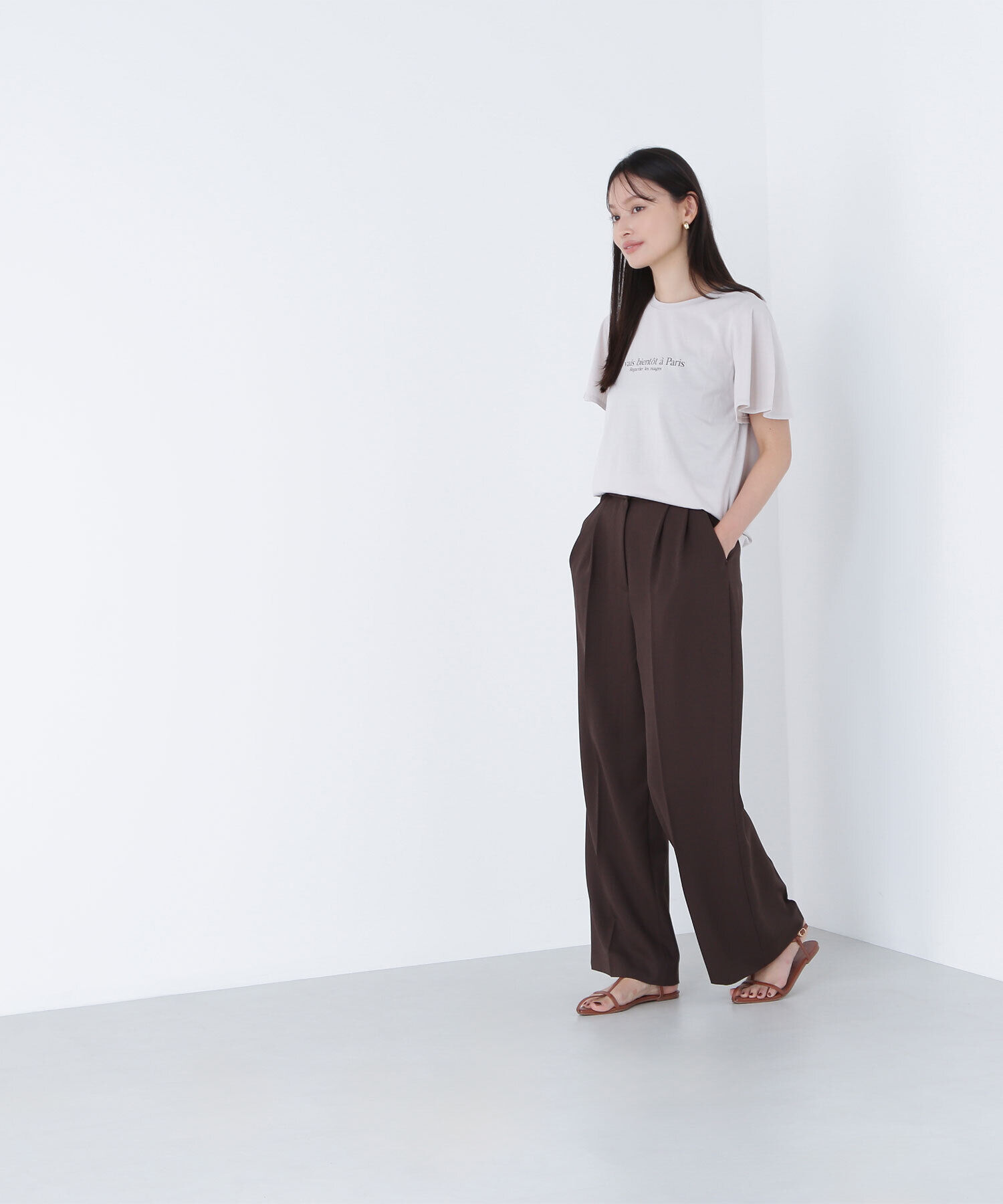  「フレアスリーブロゴTシャツ」|Tシャツ・カットソー|