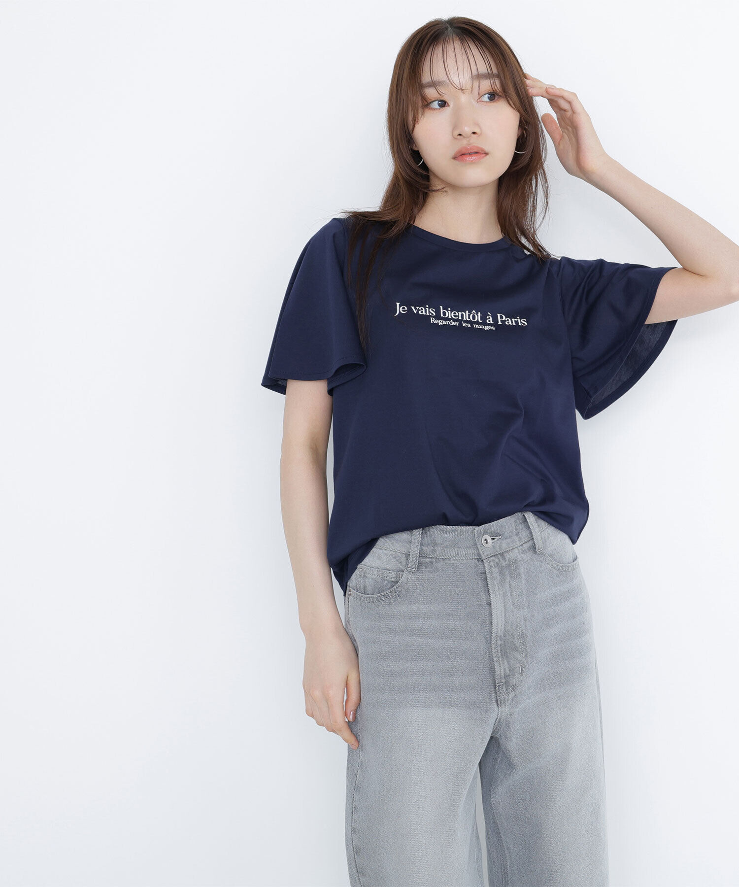  「フレアスリーブロゴTシャツ」|Tシャツ・カットソー|