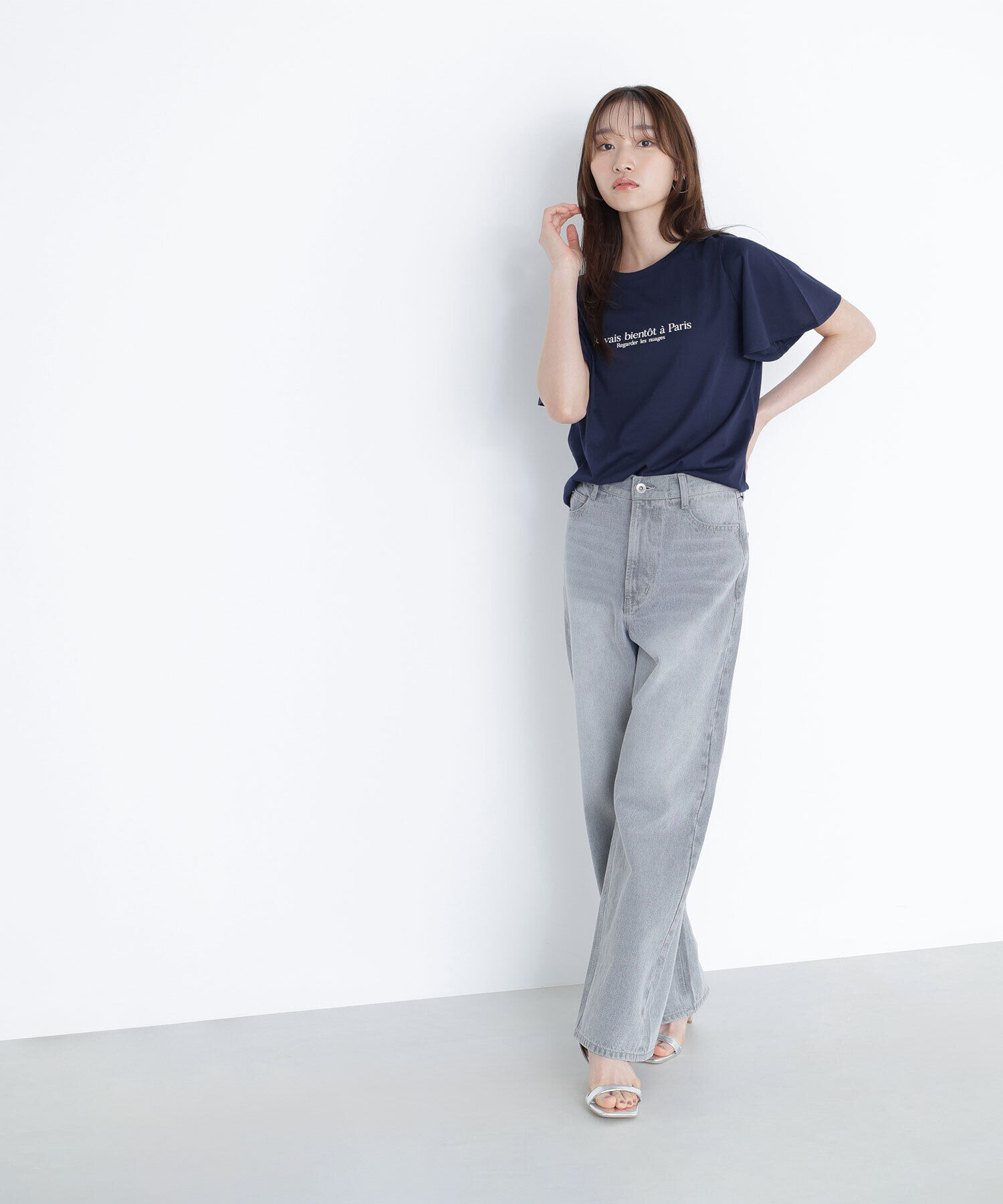  「フレアスリーブロゴTシャツ」|Tシャツ・カットソー|