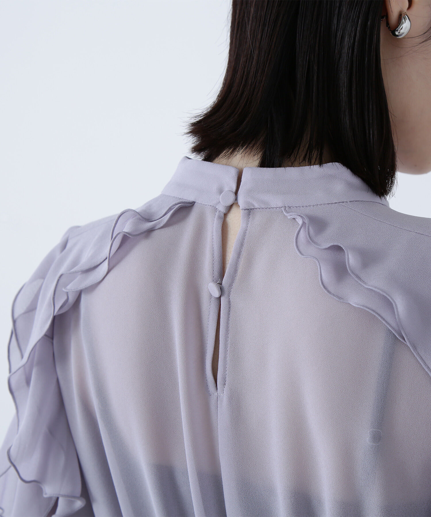  「ラッフルスリーブチュニックブラウス」|シャツ・ブラウス|