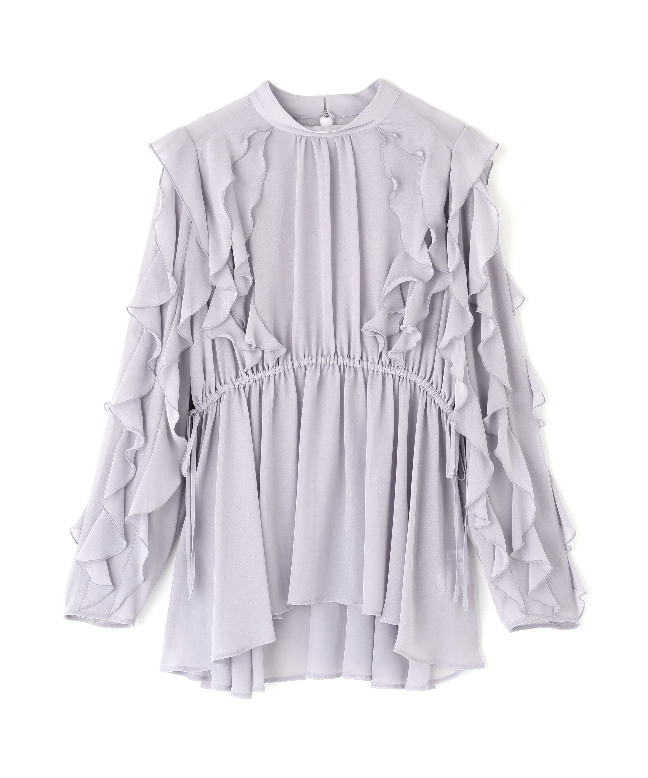  「ラッフルスリーブチュニックブラウス」|シャツ・ブラウス|
