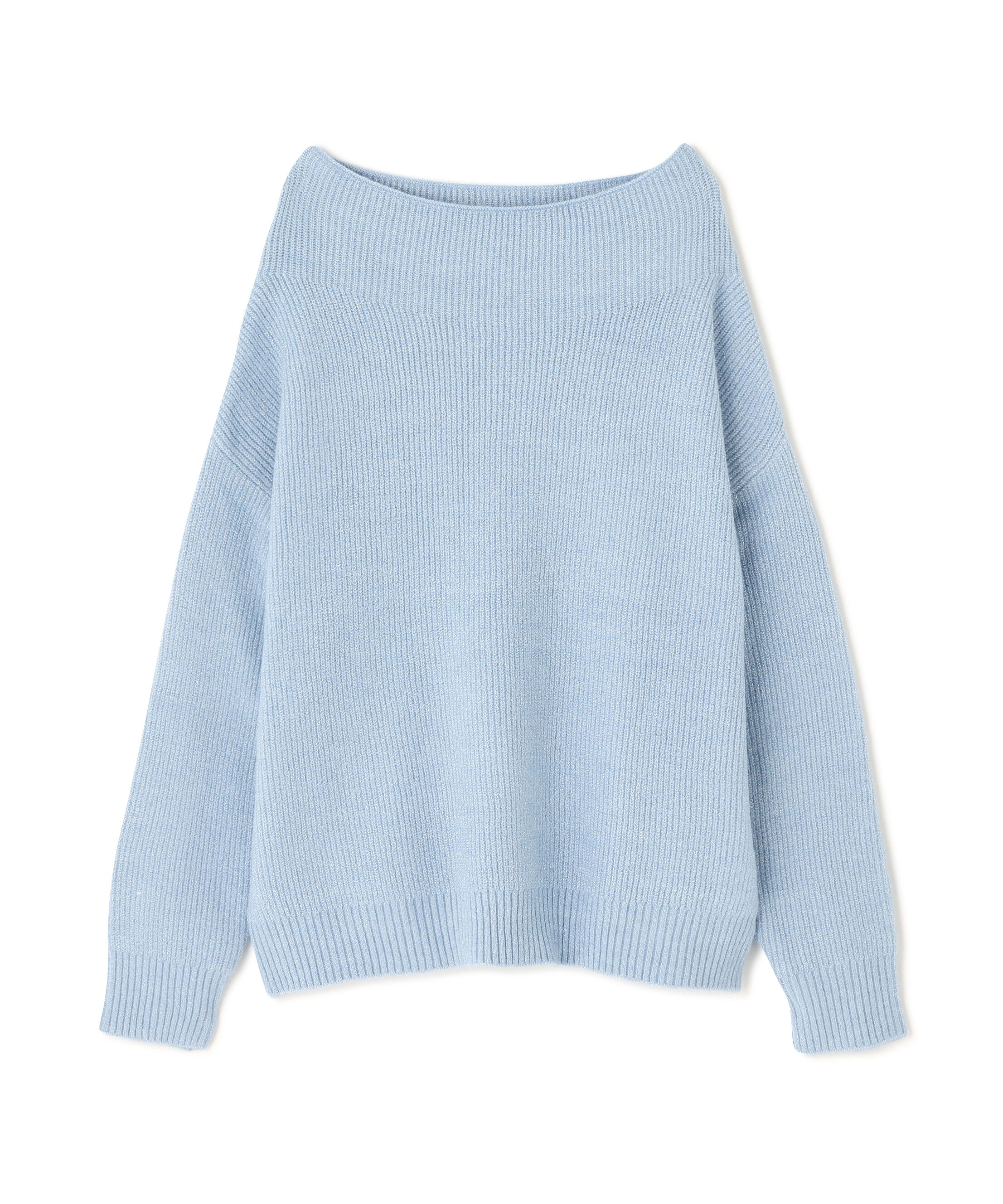  「オフショルボクシーラメニット」|ニット・セーター|