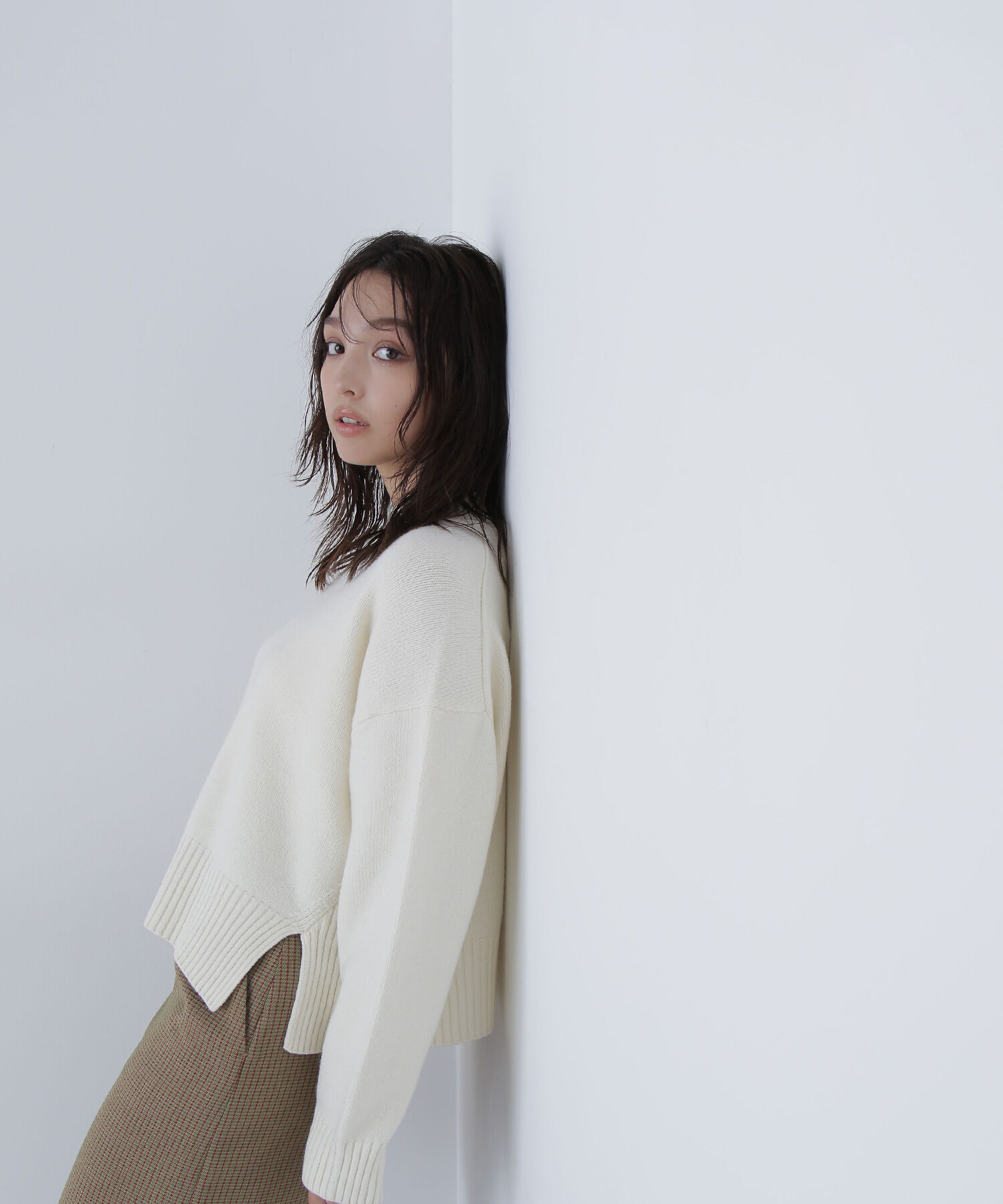  「サイドスリットハイネックニット」|ニット・セーター|