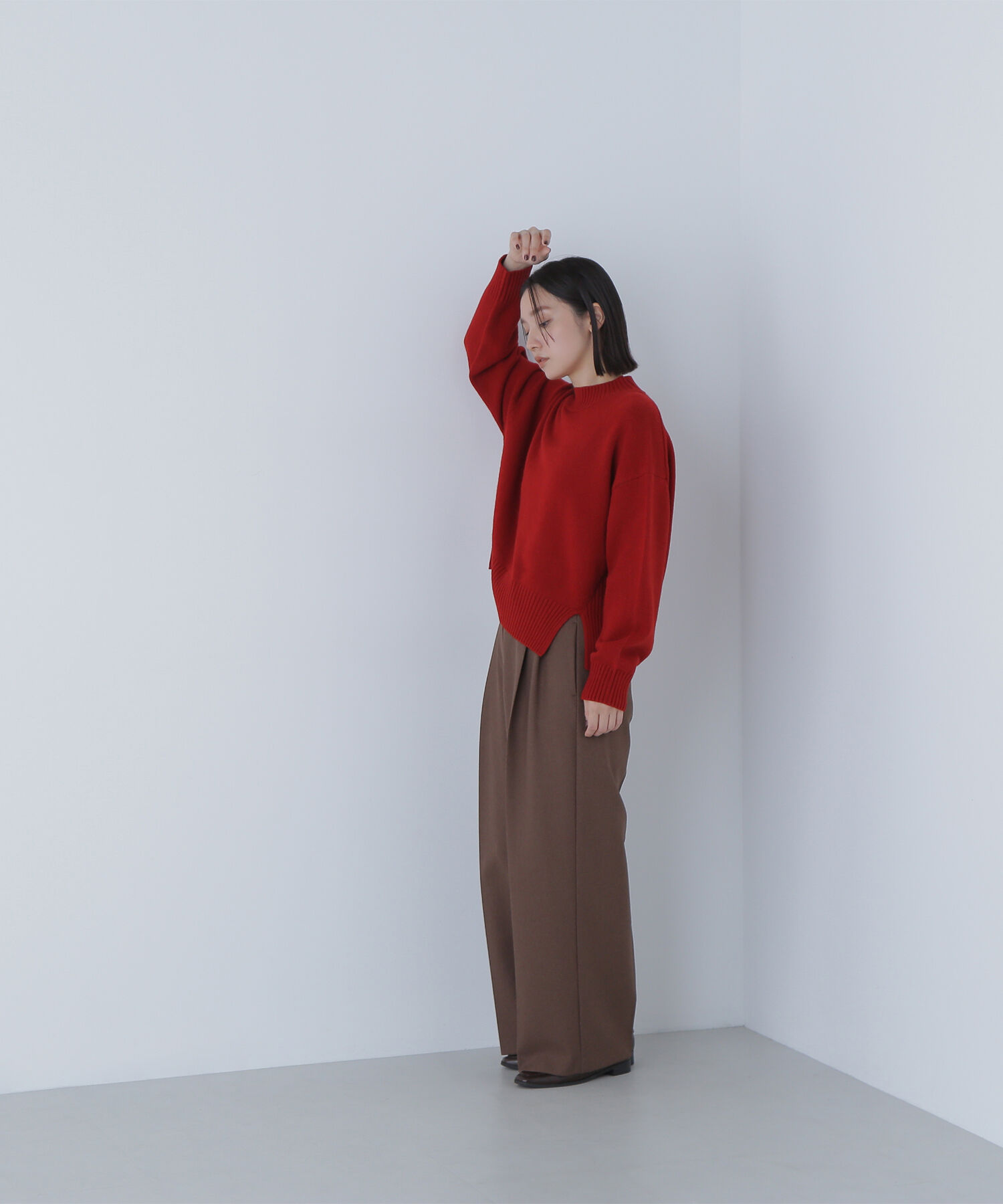  「サイドスリットハイネックニット」|ニット・セーター|