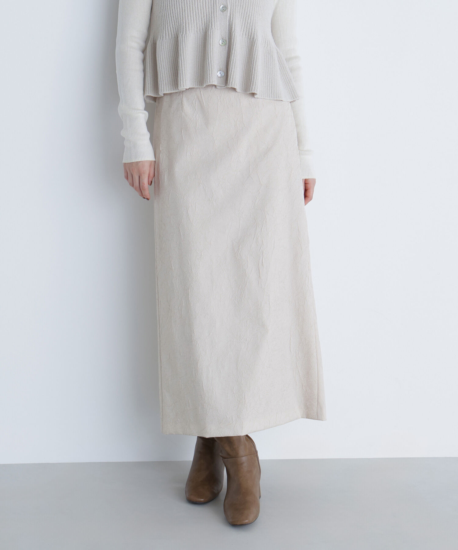  「ジャガードナロースカート」|スカート|