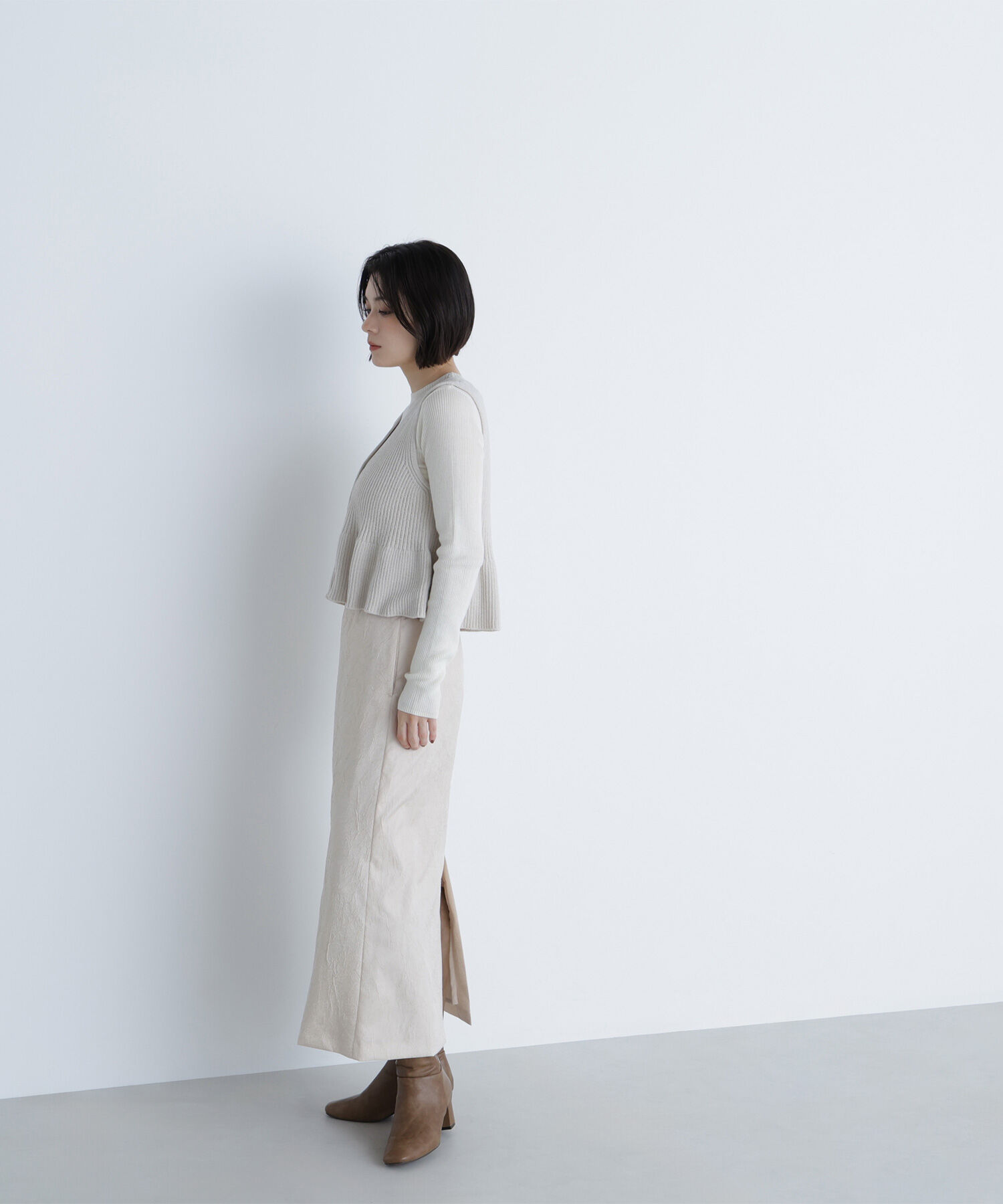  「ジャガードナロースカート」|スカート|