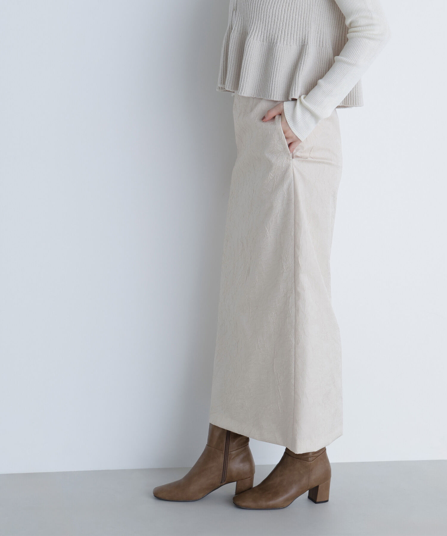  「ジャガードナロースカート」|スカート|