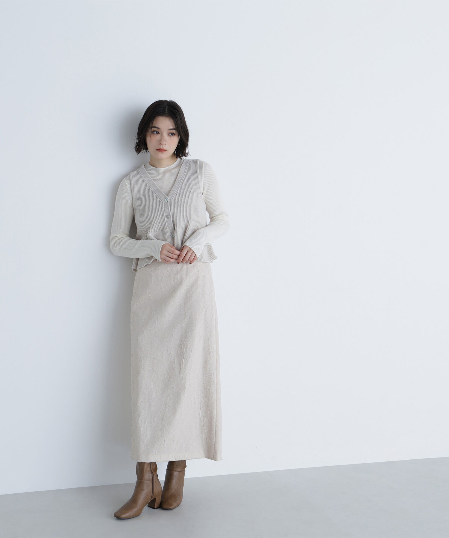  「ジャガードナロースカート」|スカート|