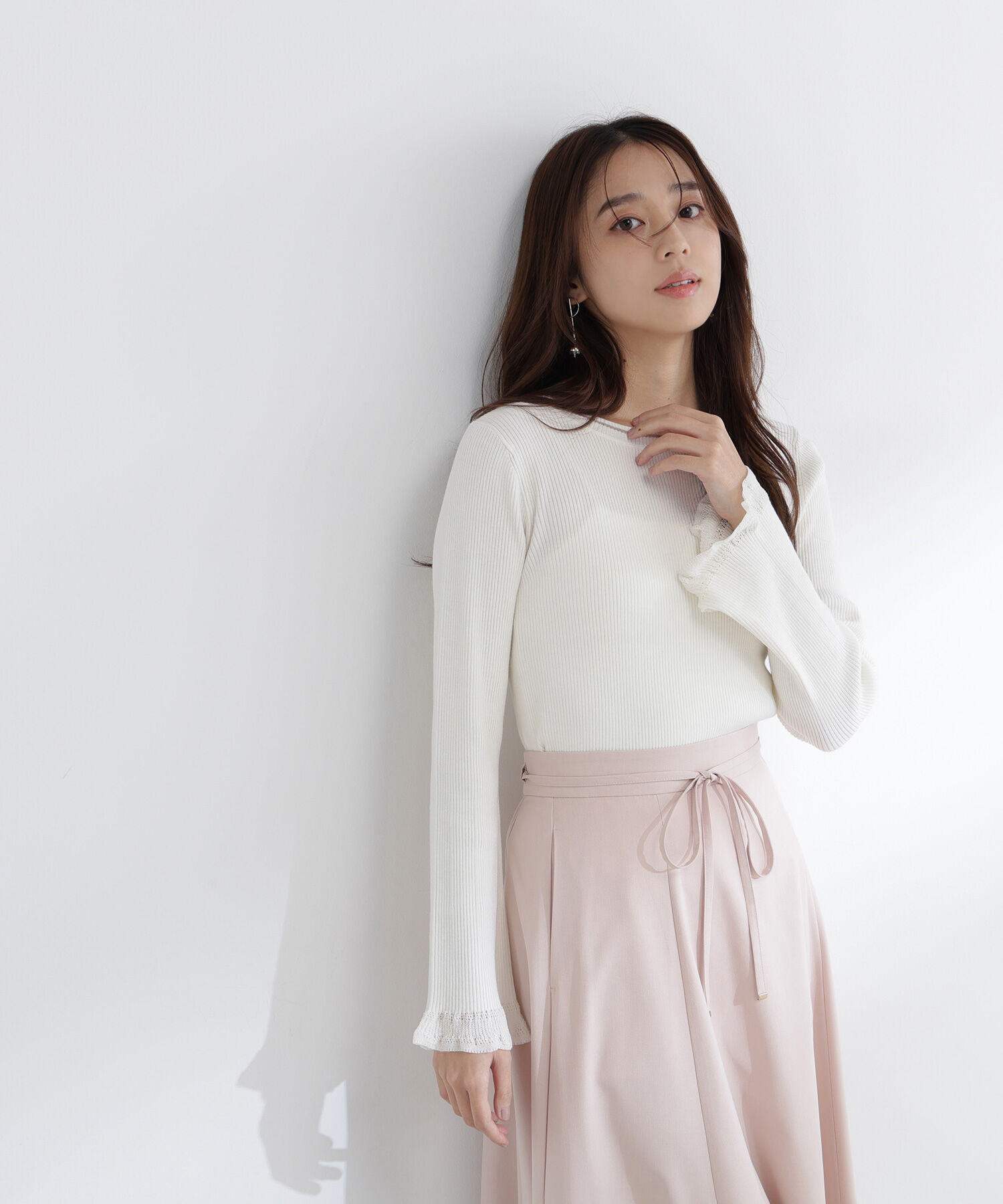  「レーシーカフスリブニット」|ニット・セーター|