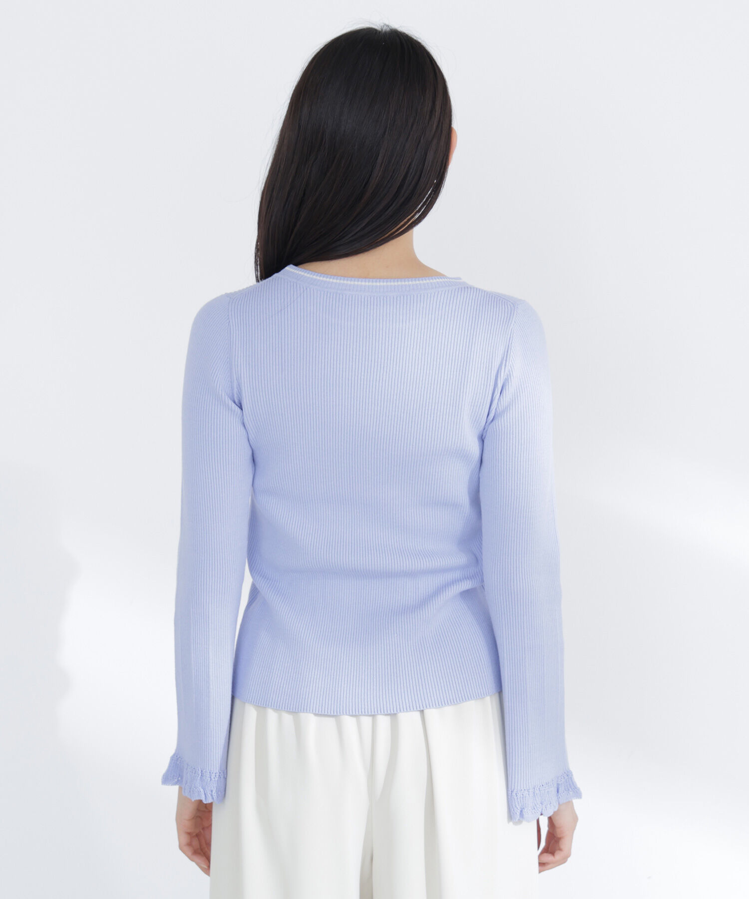  「レーシーカフスリブニット」|ニット・セーター|