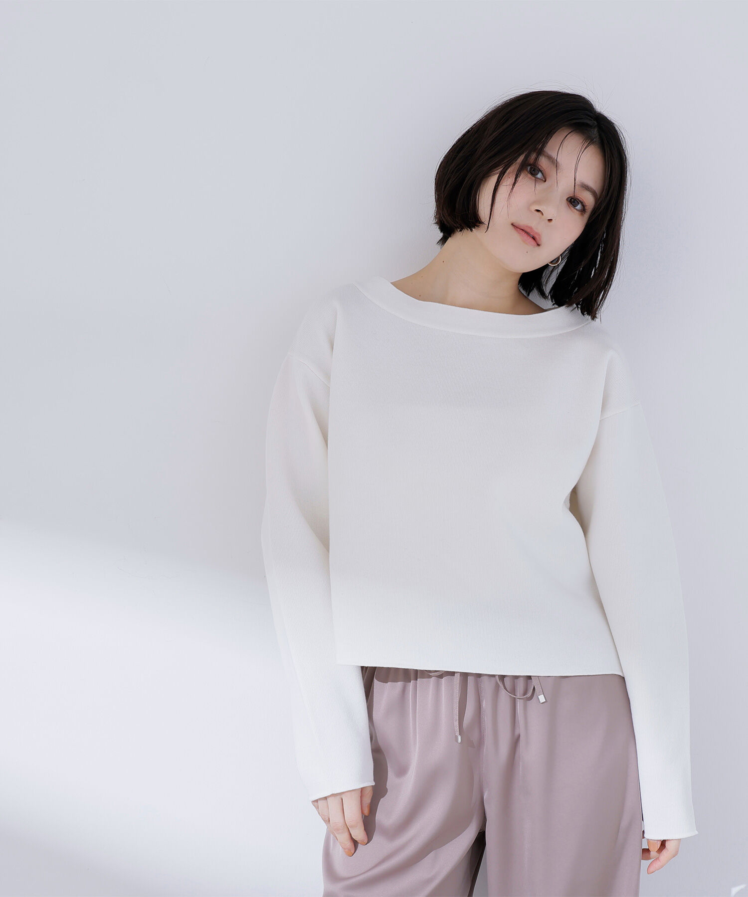  「スウェットライクフォルムニット」|ニット・セーター|