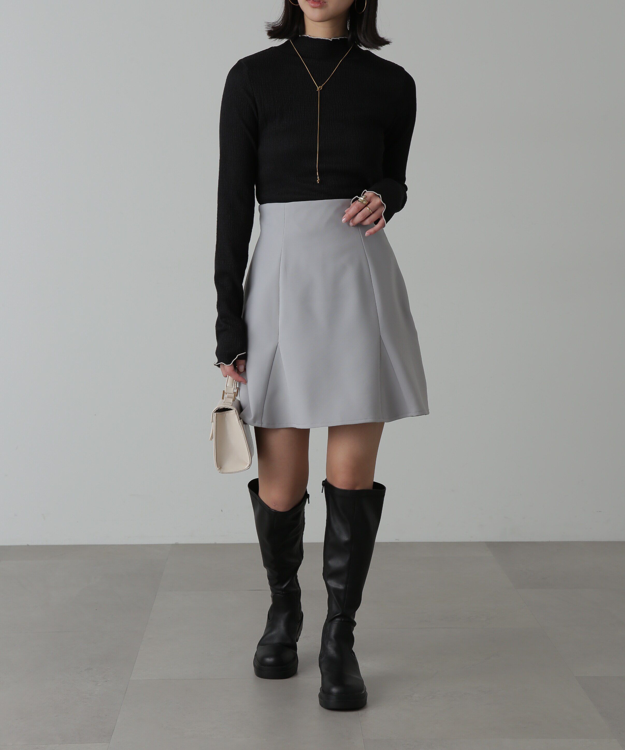  「ハイウエストマーメイドミニスカパン」|スカート|