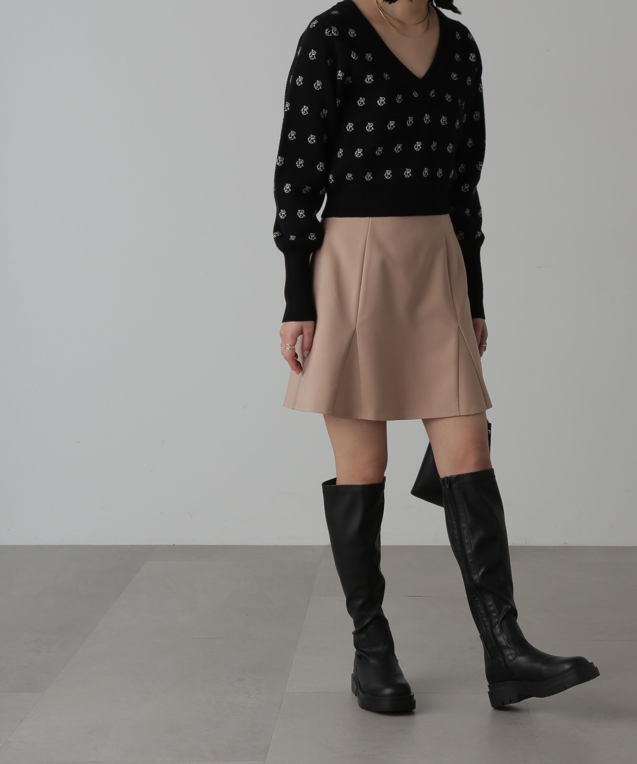  「ハイウエストマーメイドミニスカパン」|スカート|