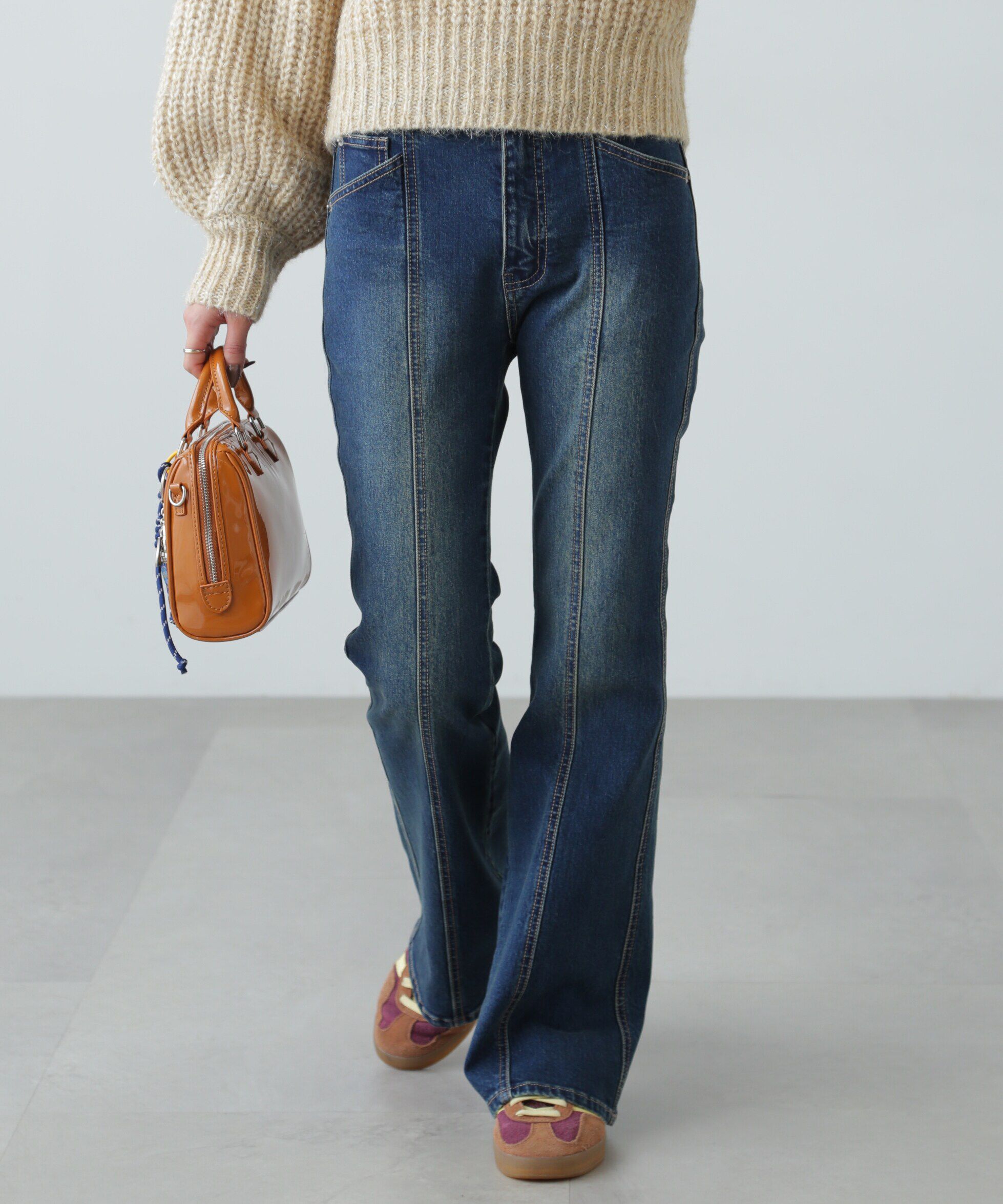  「[低身長サイズ/Sシリーズ]フロントシームフレアストレッチデニムパンツ」|その他|ケミカルオー 5