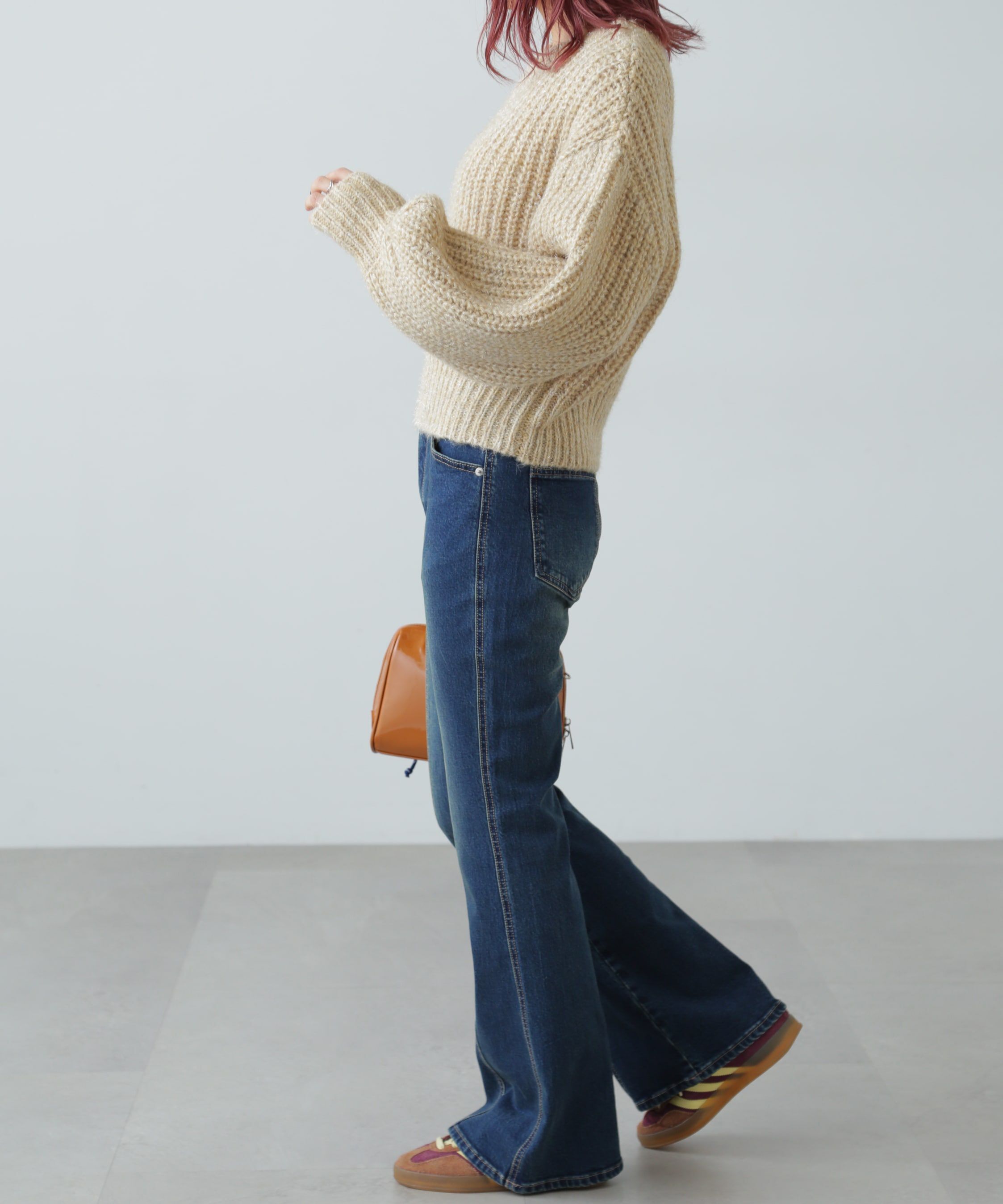  「[低身長サイズ/Sシリーズ]フロントシームフレアストレッチデニムパンツ」|その他|