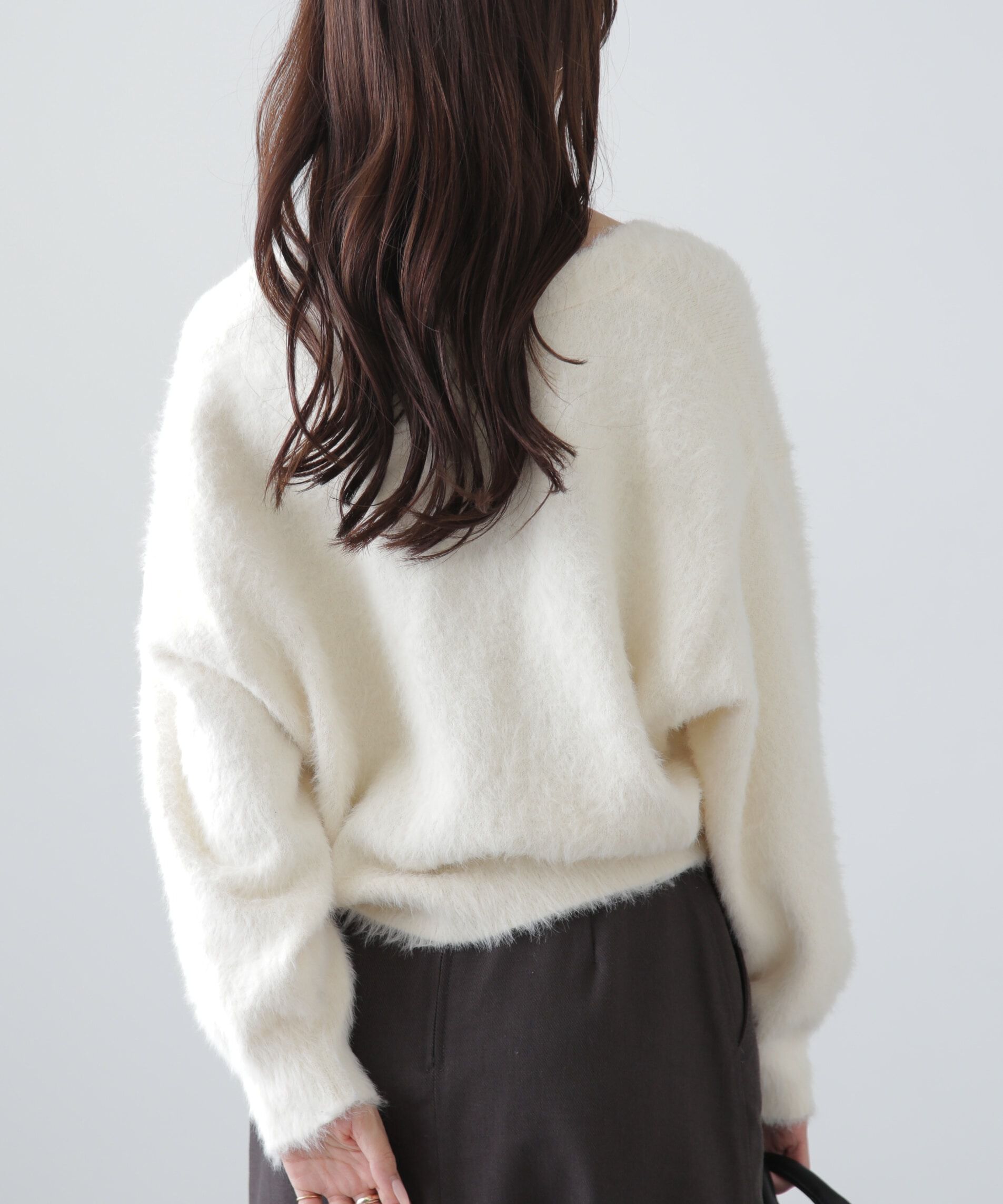  「Vネックシャギーカーディガン」|ニット・セーター|