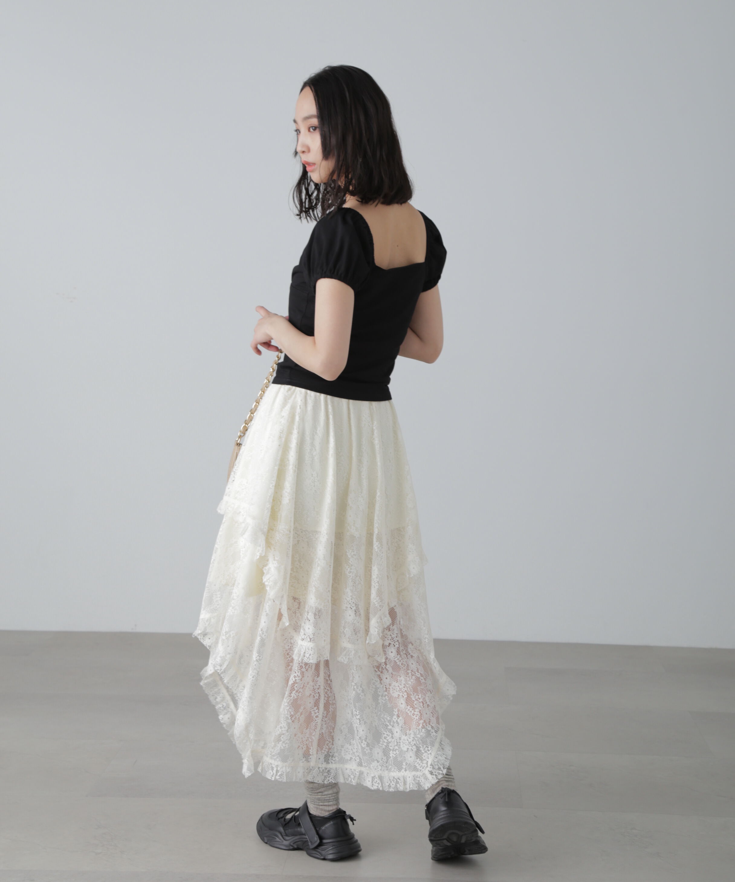  「オフショルギャザーカットソー」|Tシャツ・カットソー|