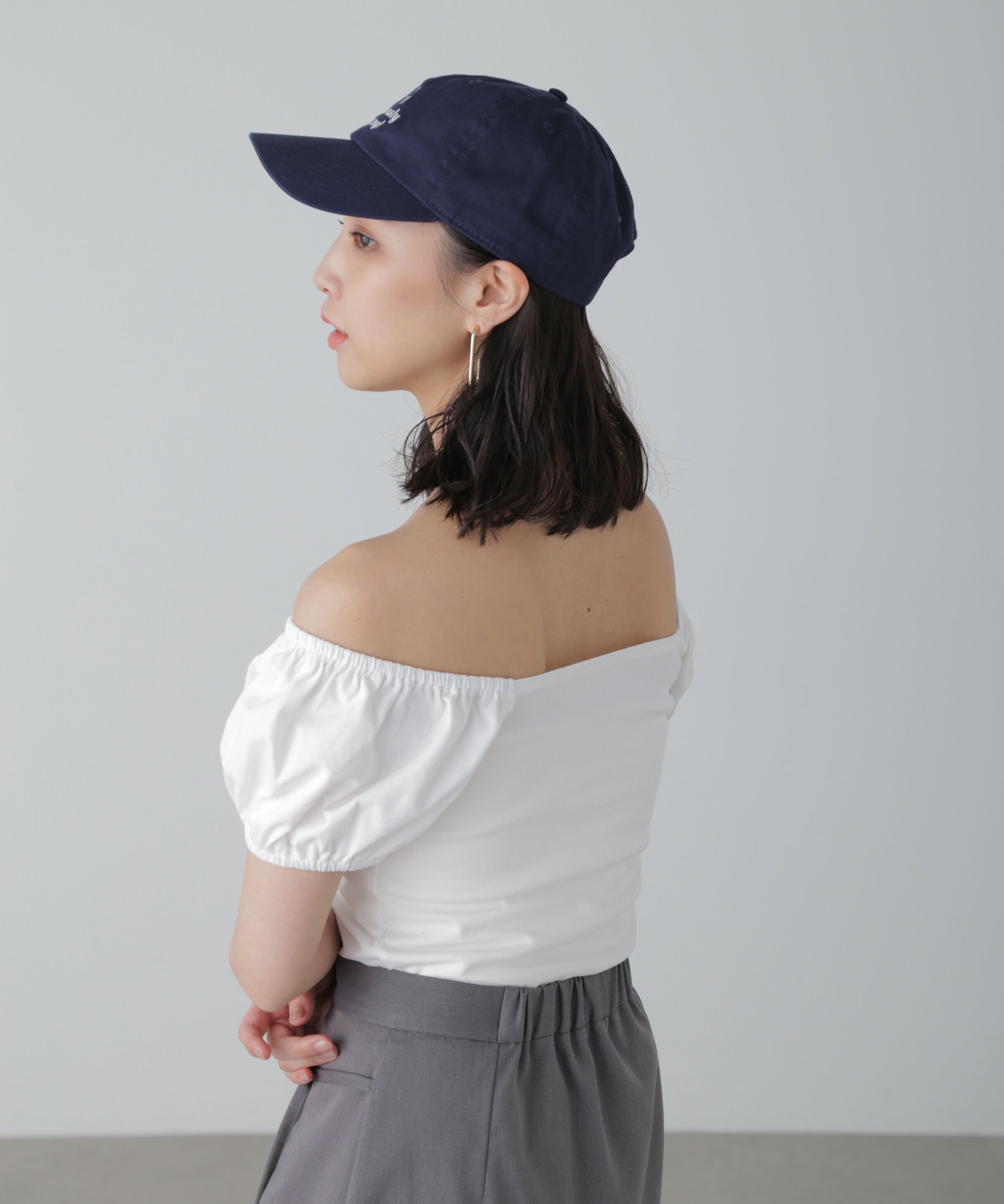  「オフショルギャザーカットソー」|Tシャツ・カットソー|