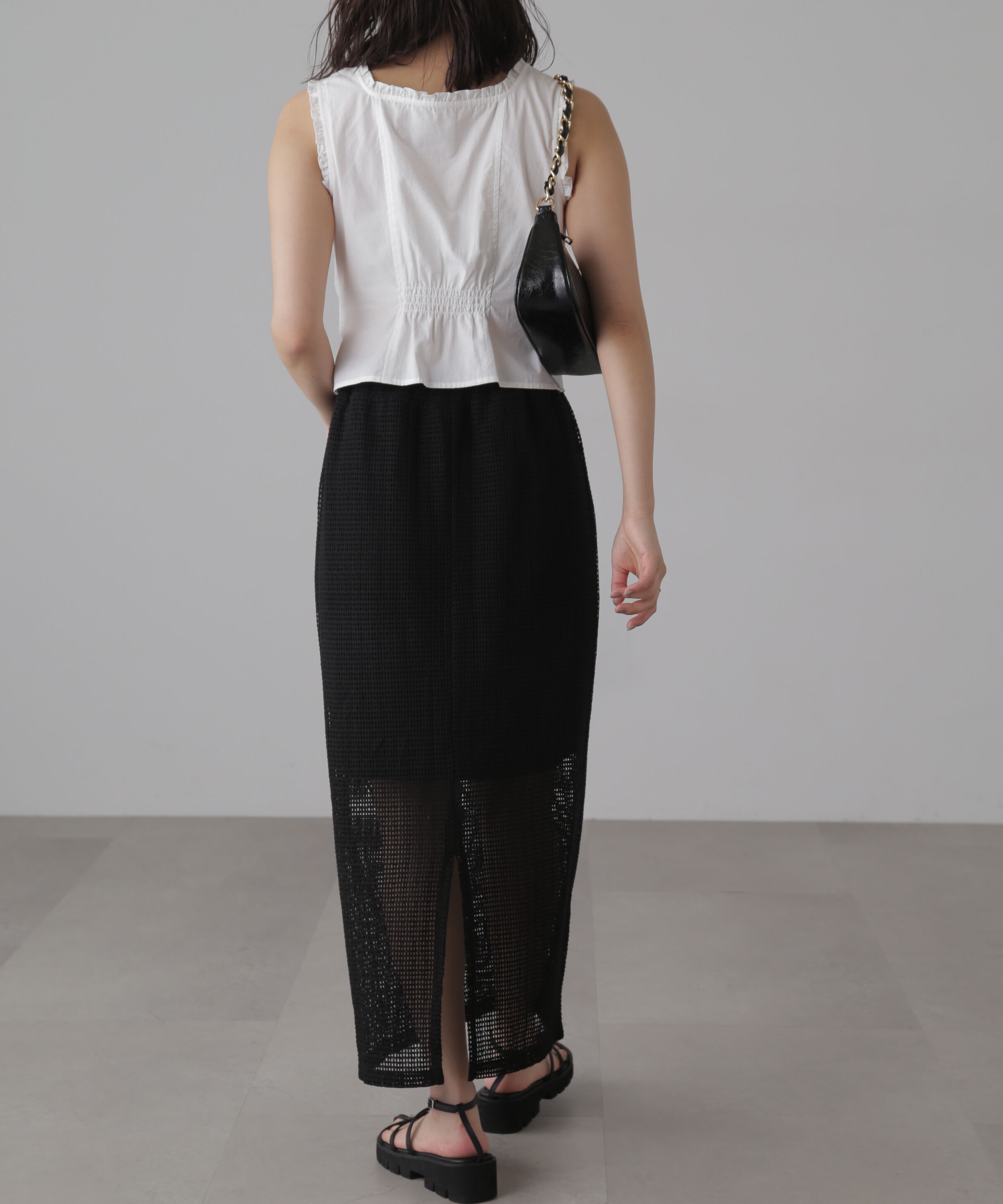  「ドロストノースリーブブラウス」|シャツ・ブラウス|