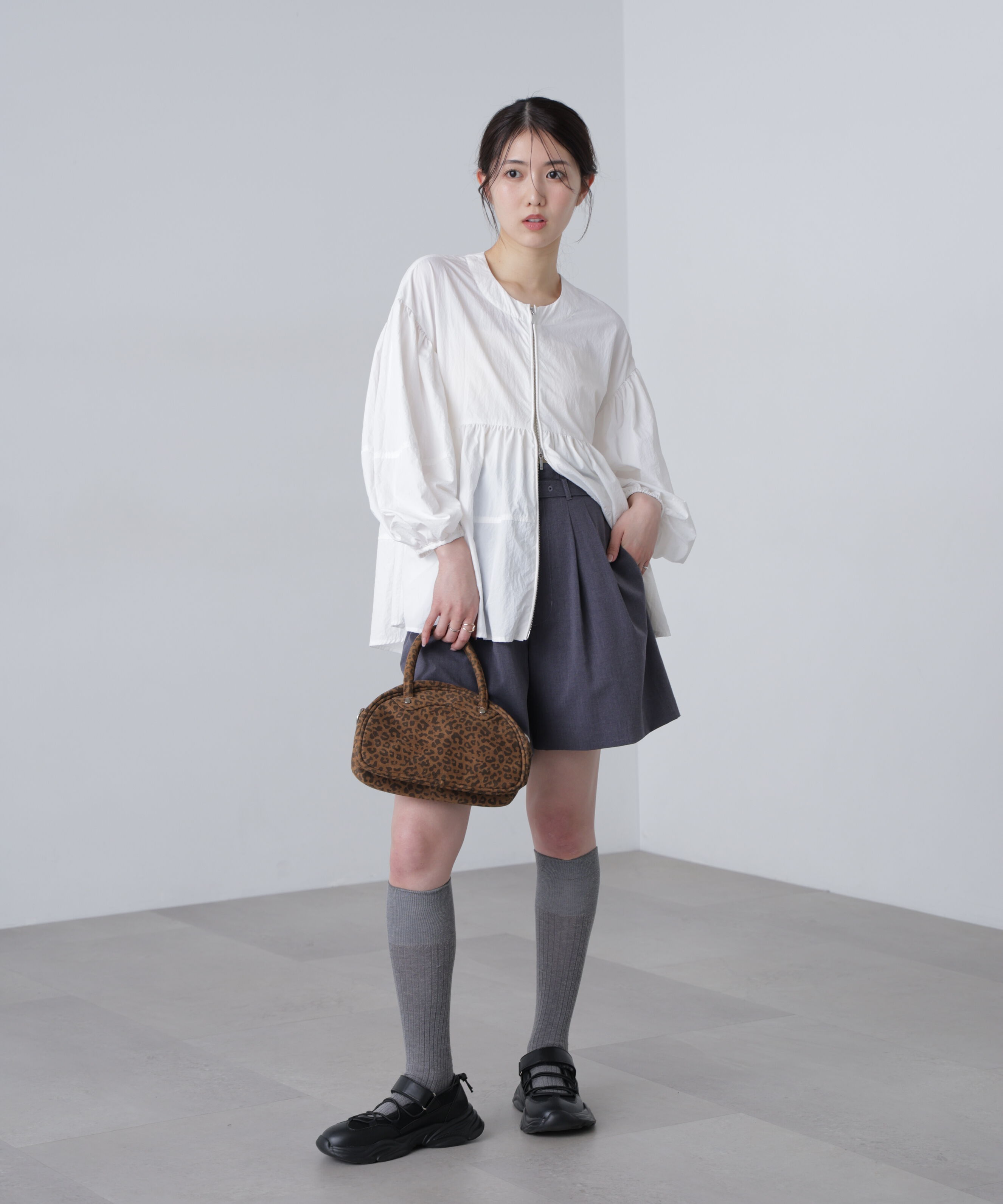  「ベルト付きダブルタックショートパンツ」|その他|