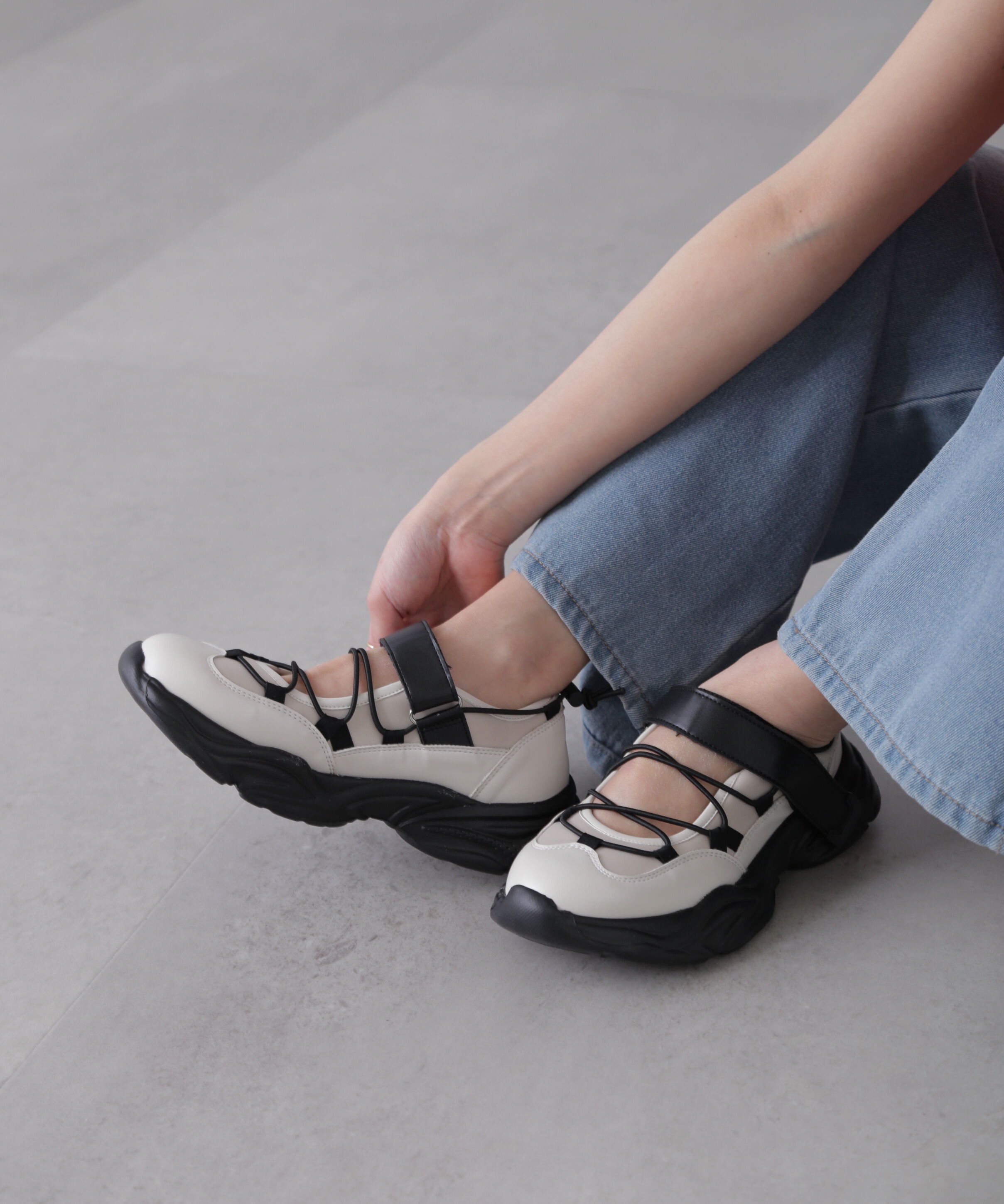  「ドローコードスニーカー」|その他|オフホワイト