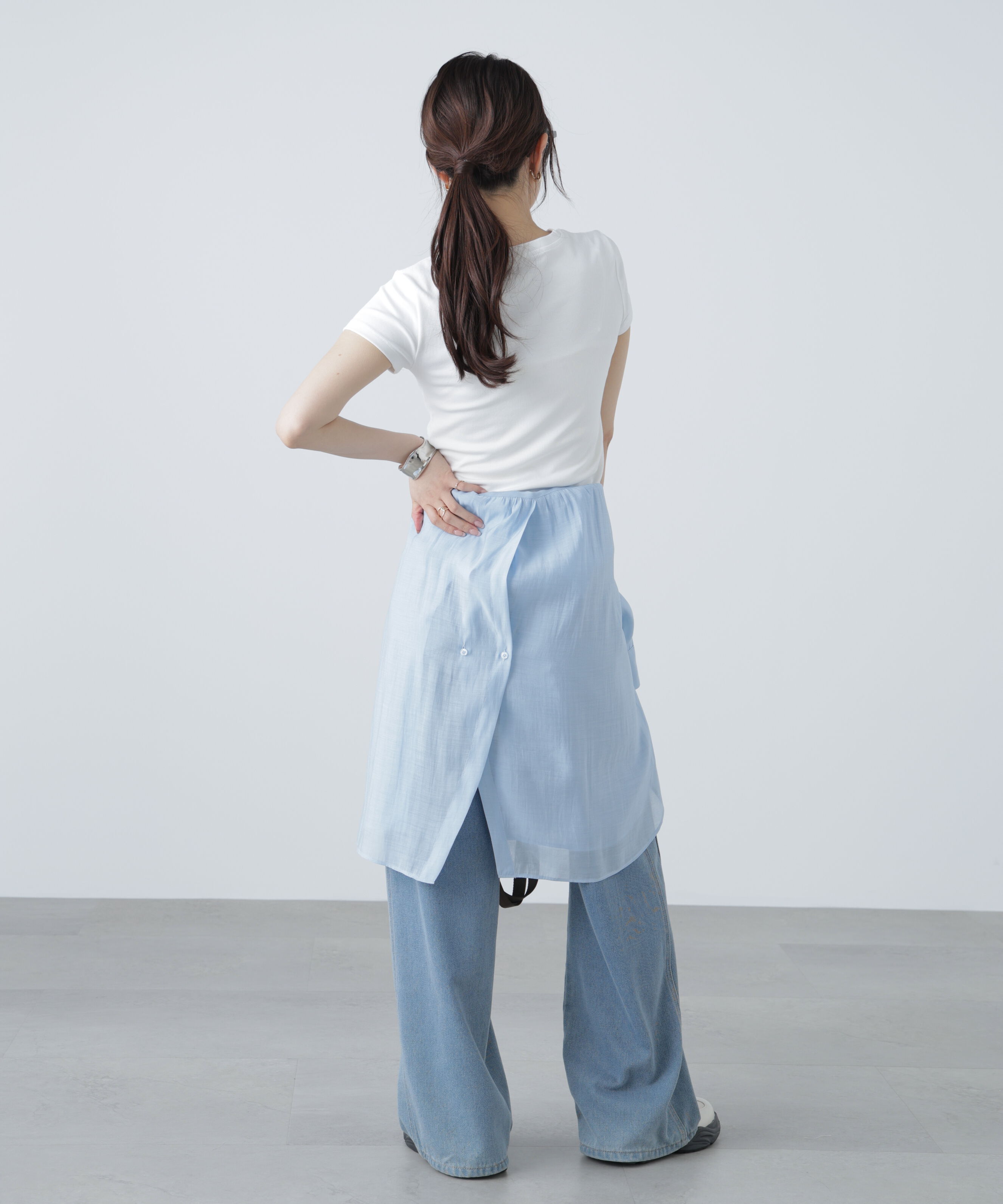  「ロゴ刺繍タグTシャツ」|Tシャツ・カットソー|