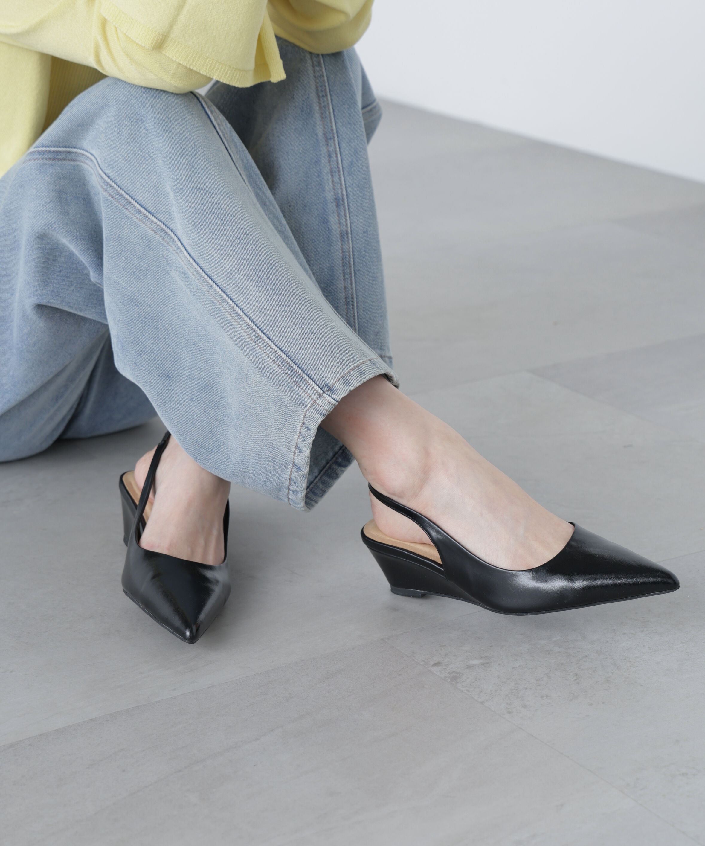  「ローウェッジパンプス」|その他|ブラック