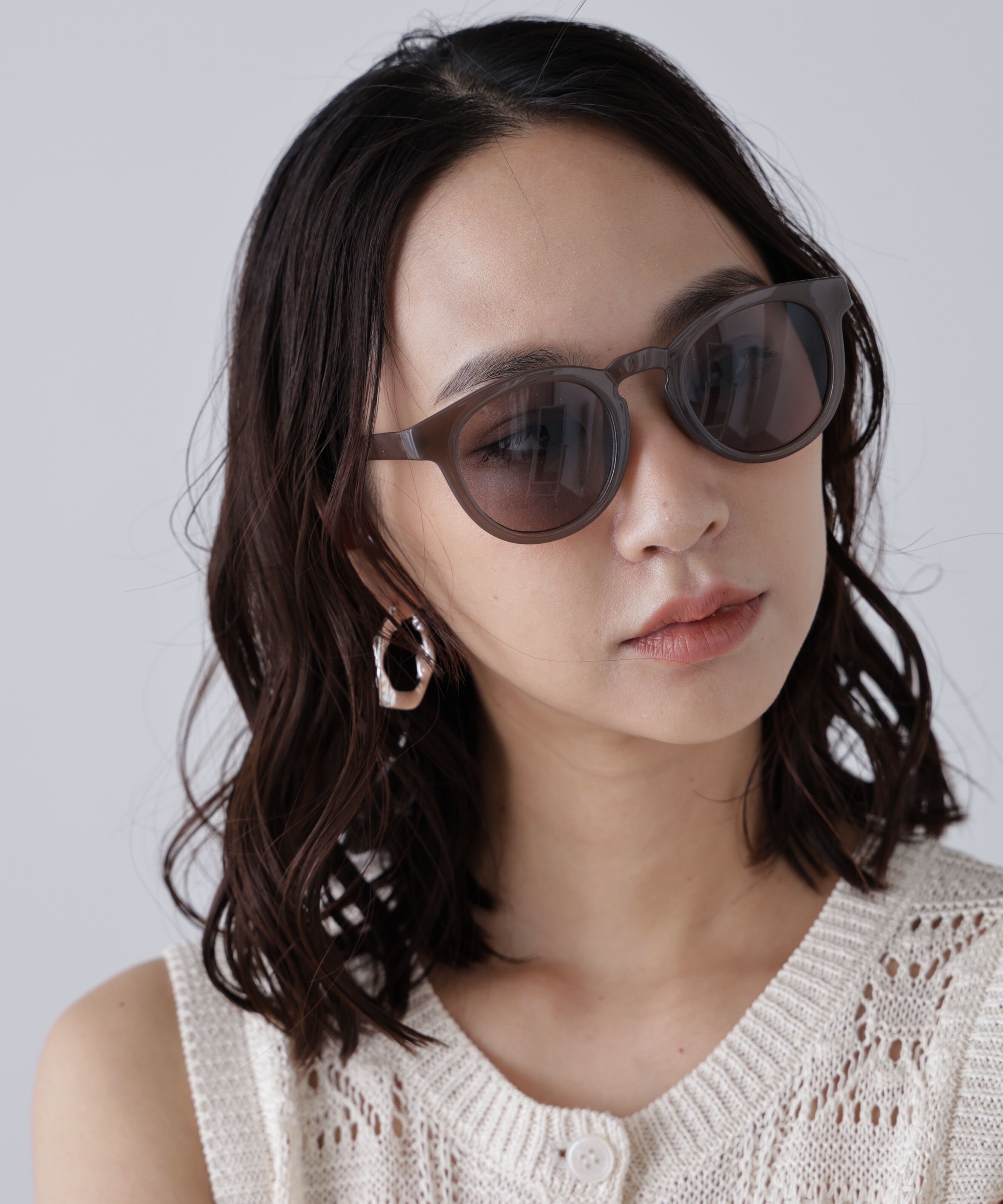  「ソリッドサングラス」|ハンカチ|ベージュ