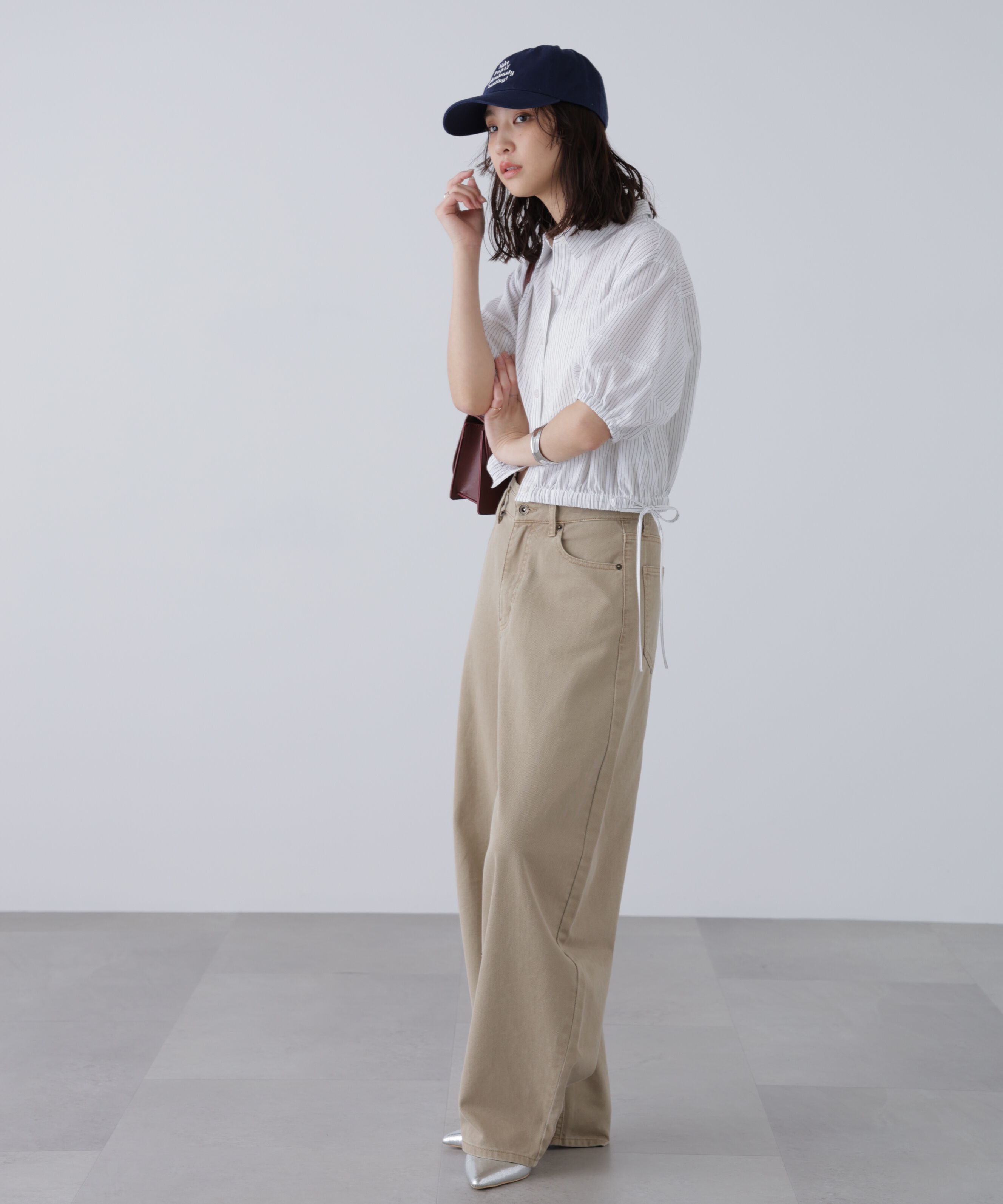  「裾ドロスト半袖ブラウス」|シャツ・ブラウス|