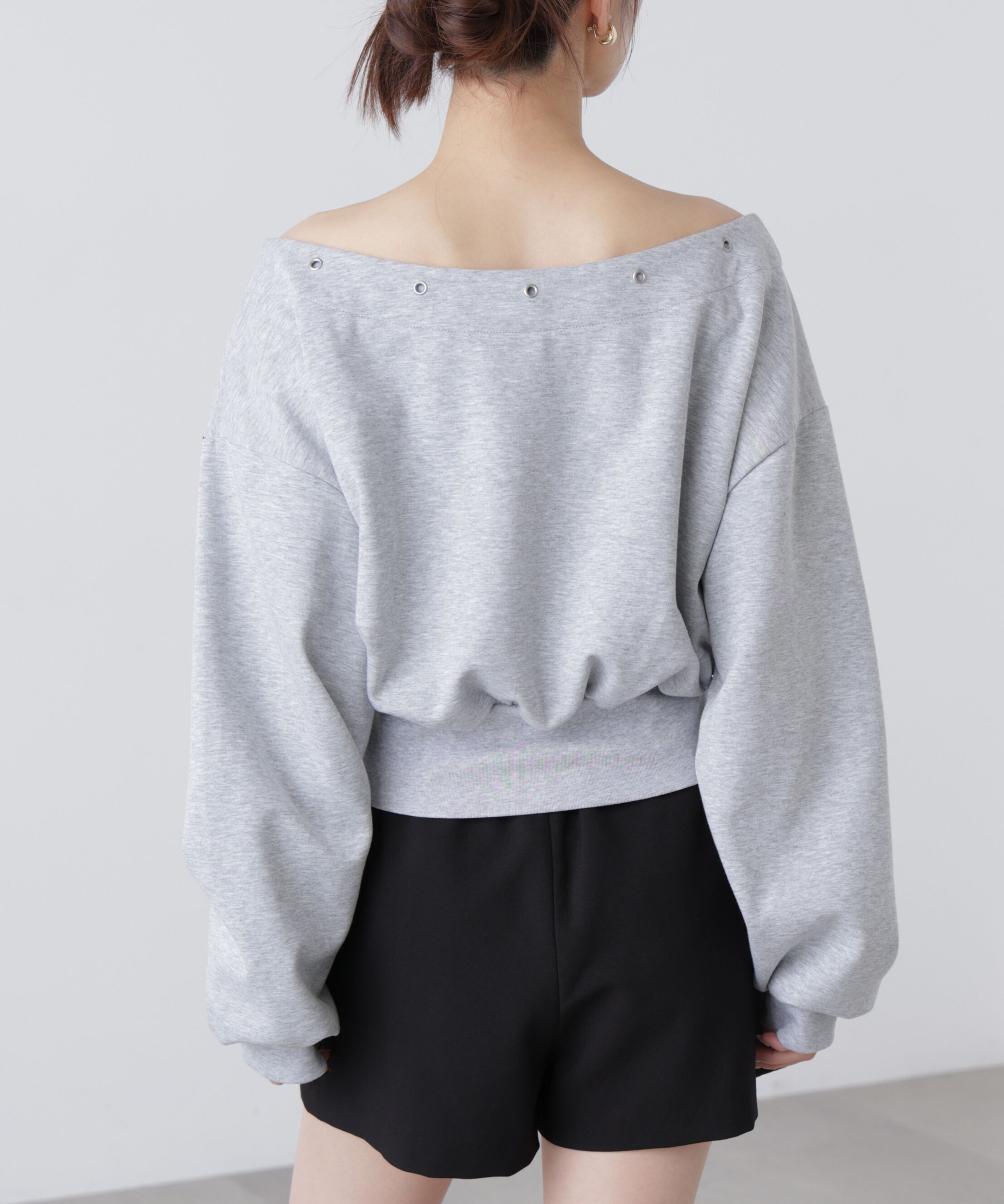  「ハトメオフショルスウェット」|Tシャツ・カットソー|