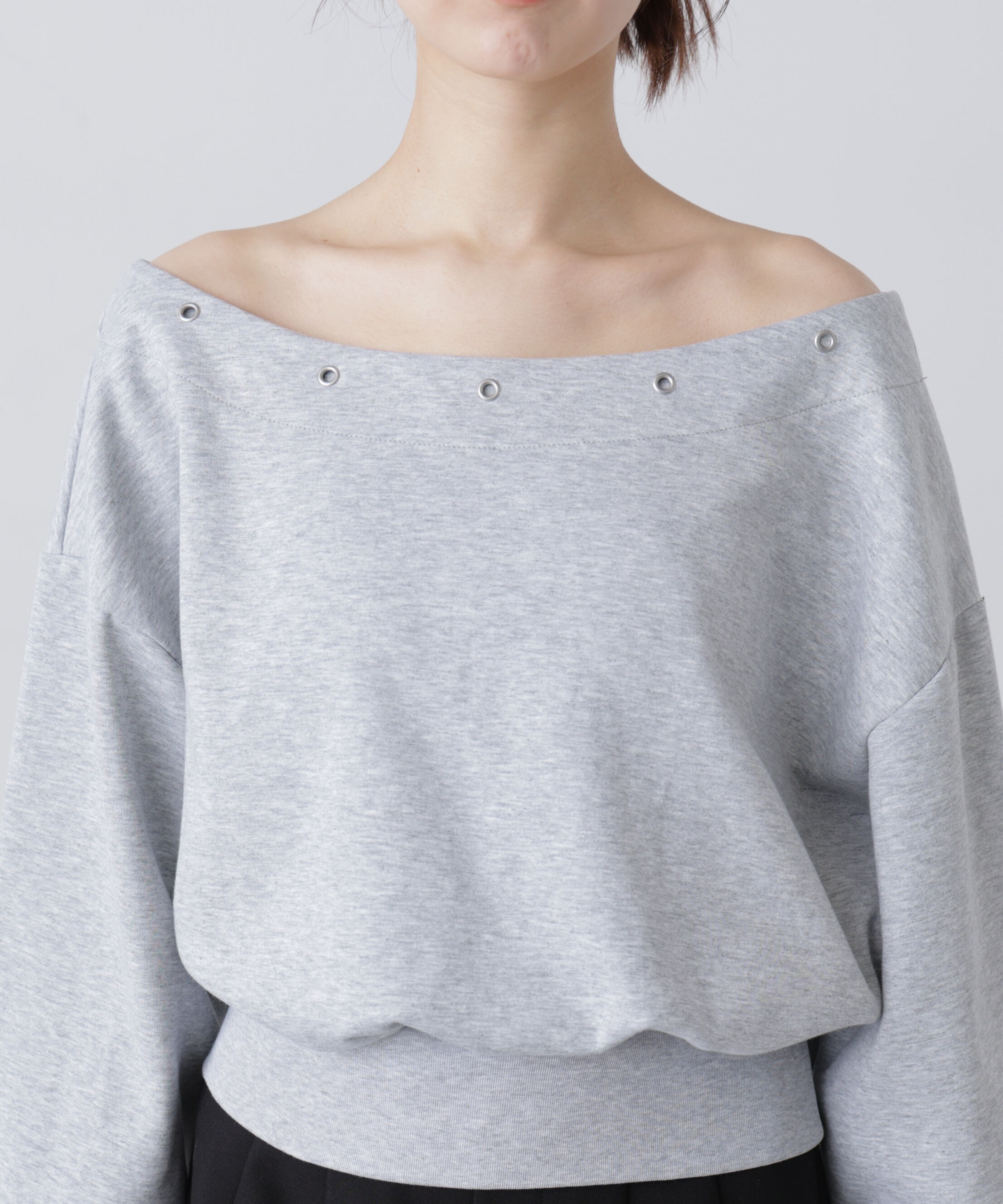  「ハトメオフショルスウェット」|Tシャツ・カットソー|