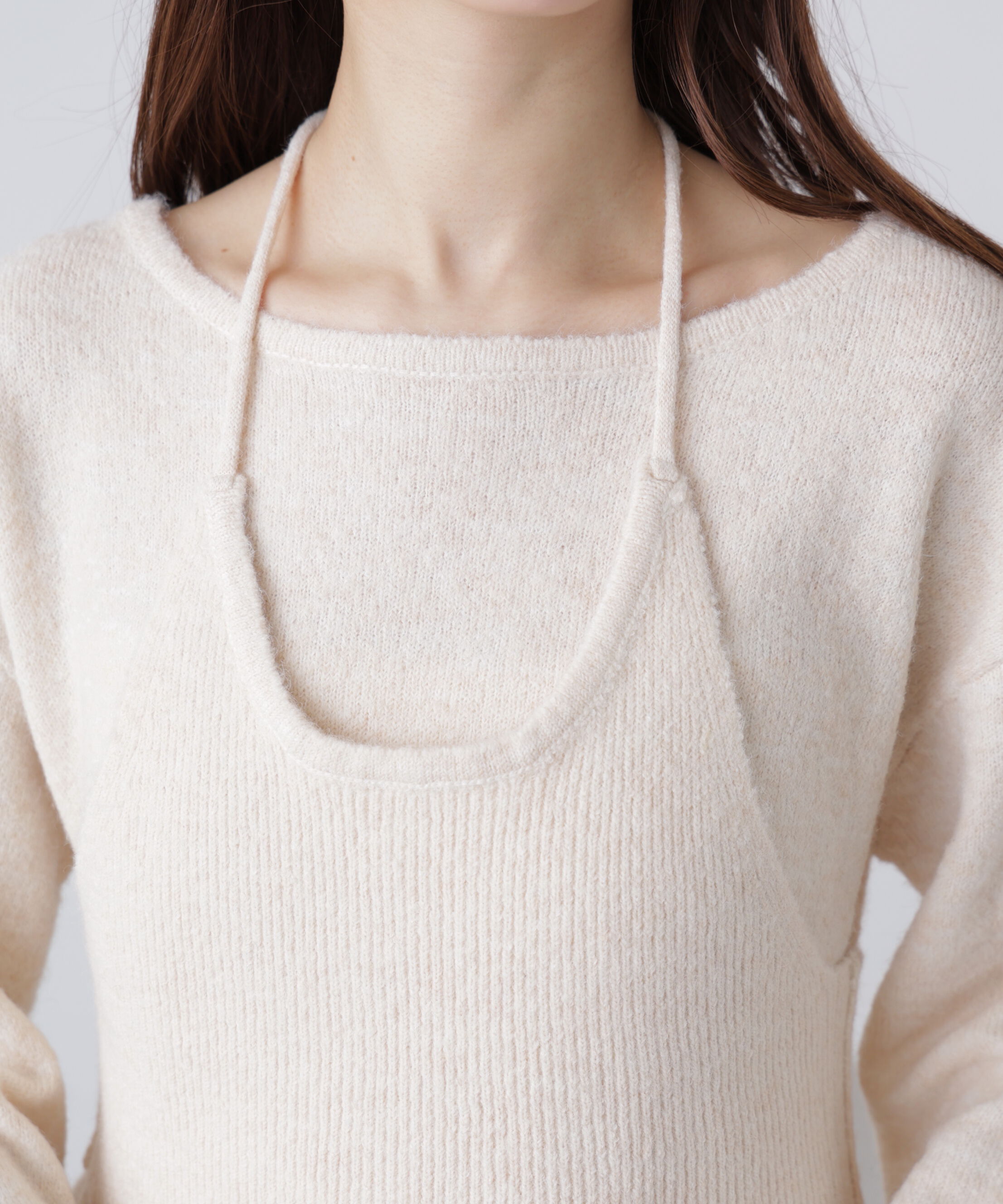  「ホルターネックビスチェセットニット」|ニット・セーター|