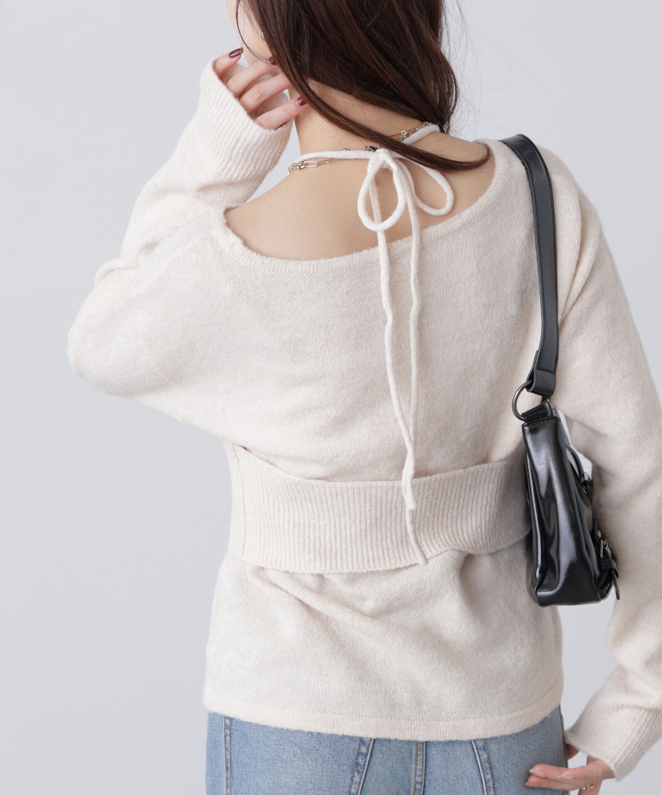  「ホルターネックビスチェセットニット」|ニット・セーター|