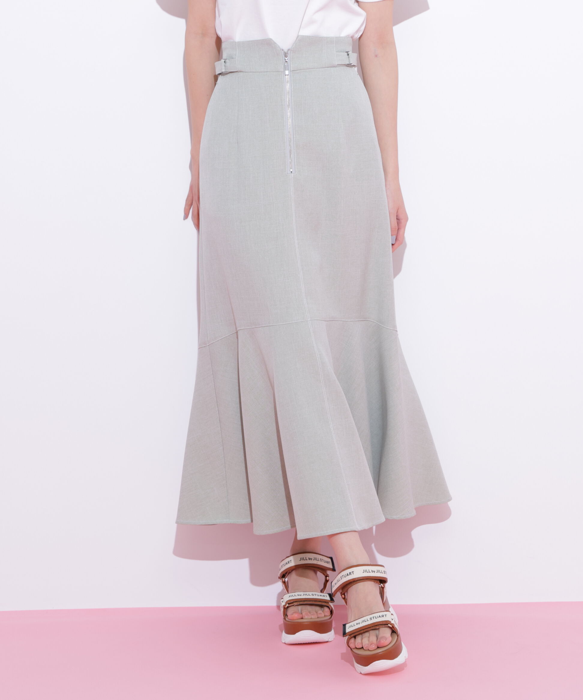  「フロントファスナーマーメイドスカート」|スカート|