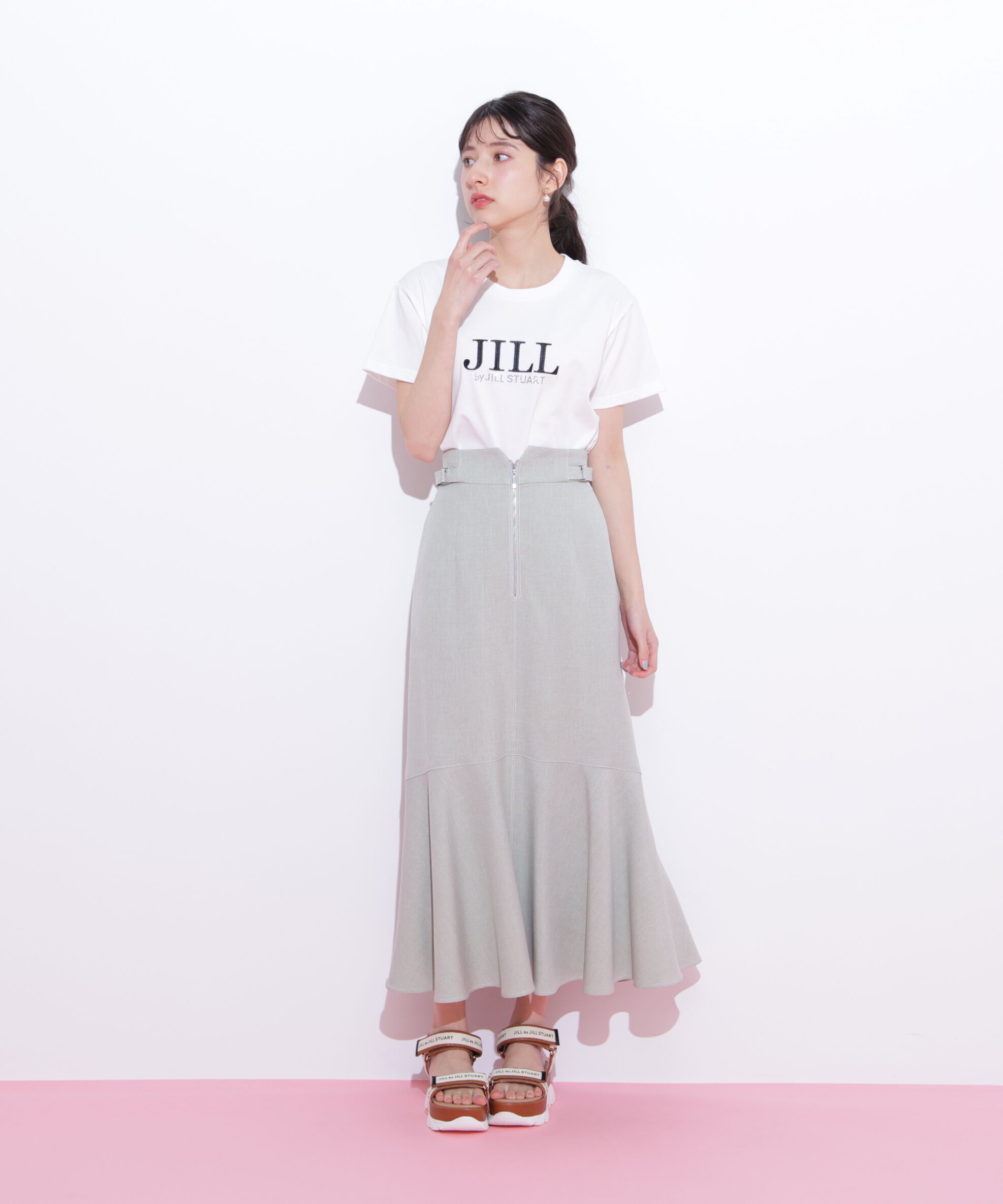  「フロントファスナーマーメイドスカート」|スカート|