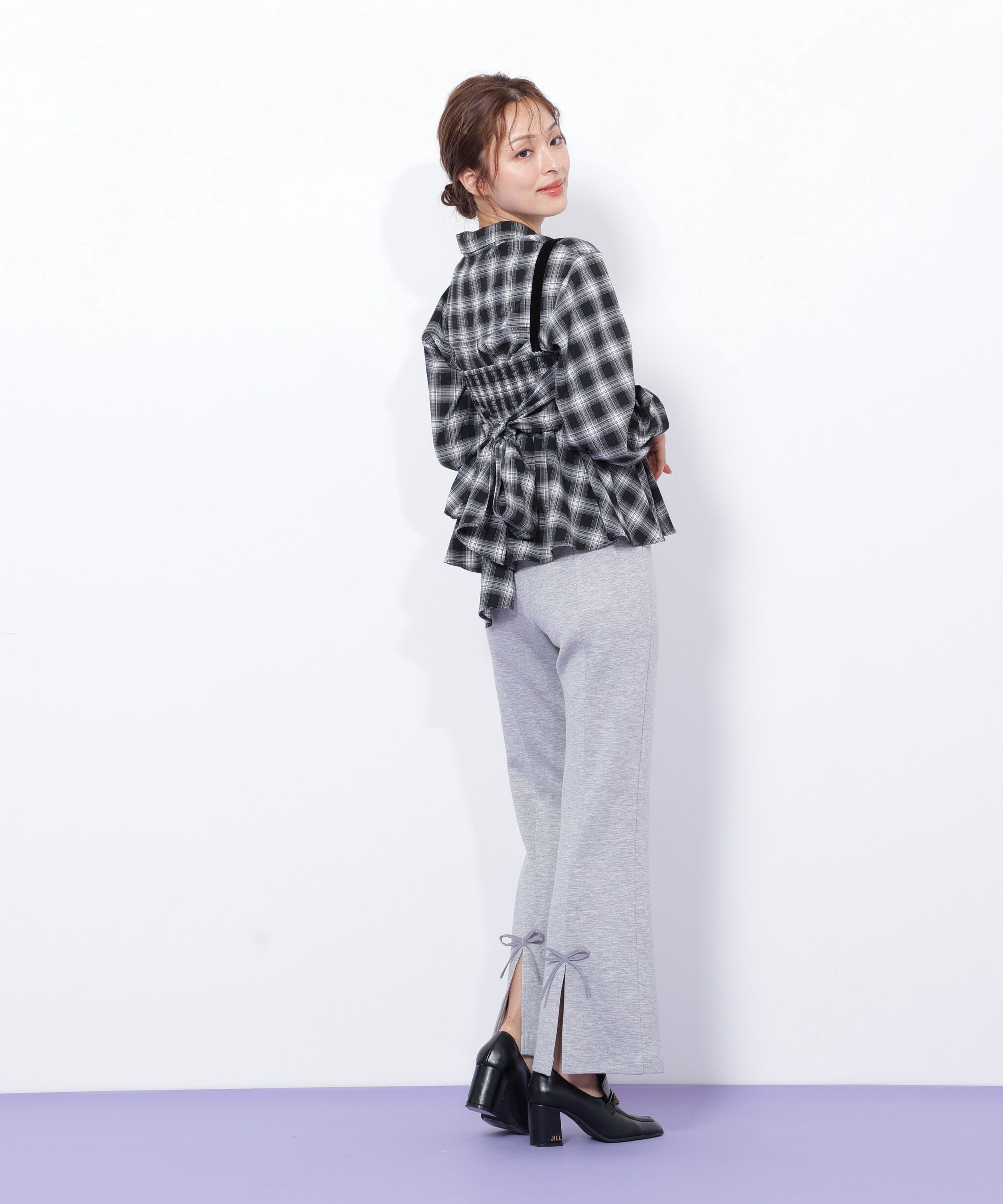  「バックリボンフレアパンツ」|その他|