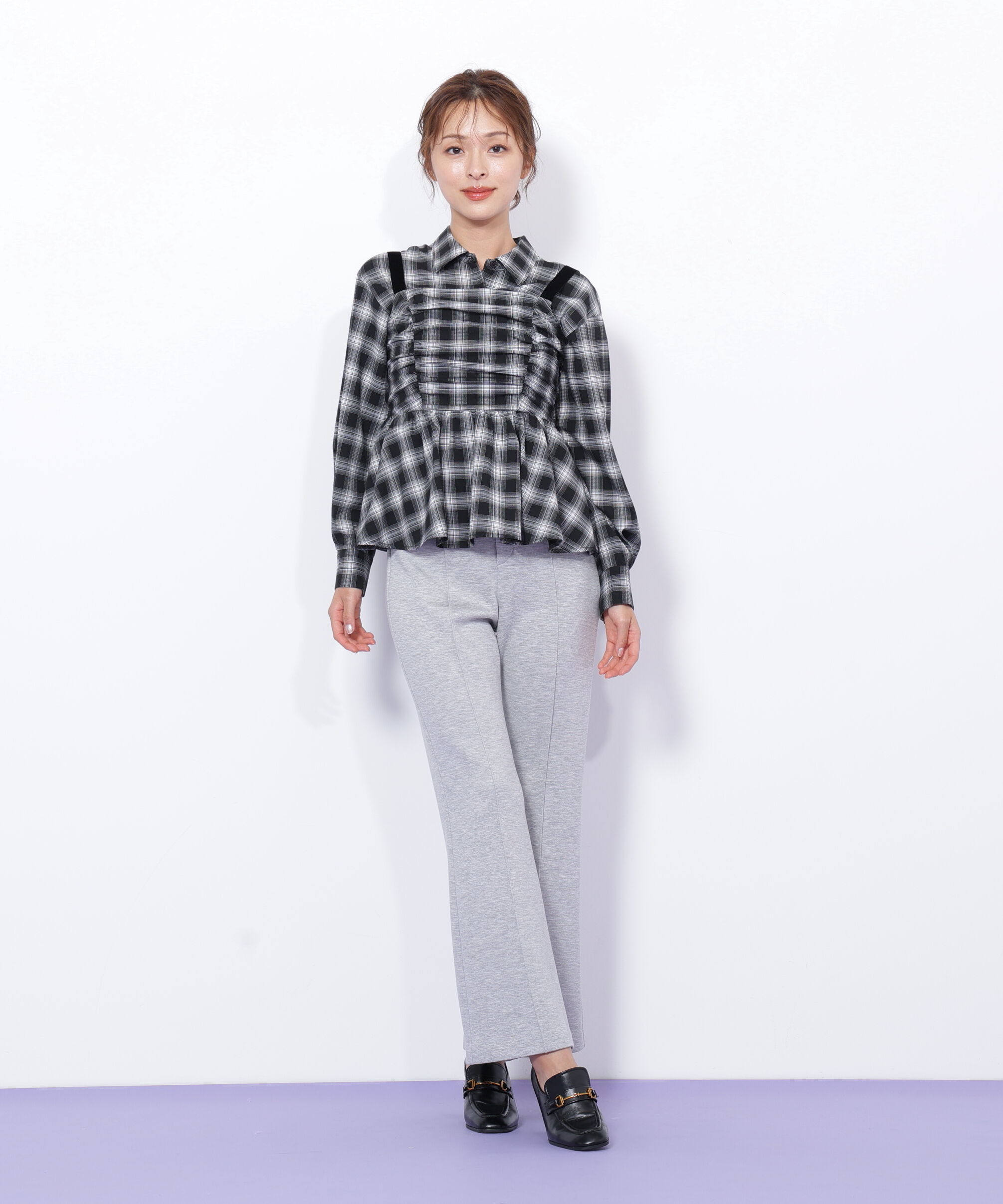  「バックリボンフレアパンツ」|その他|