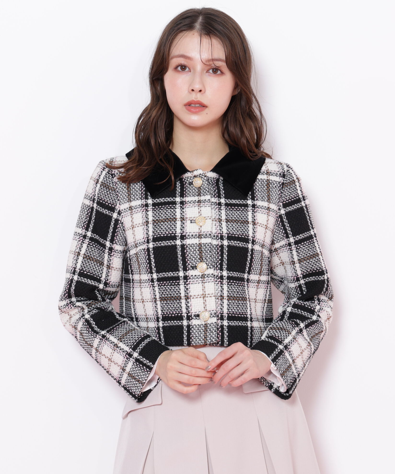  「ループヤーンチェックジャケット」|その他|