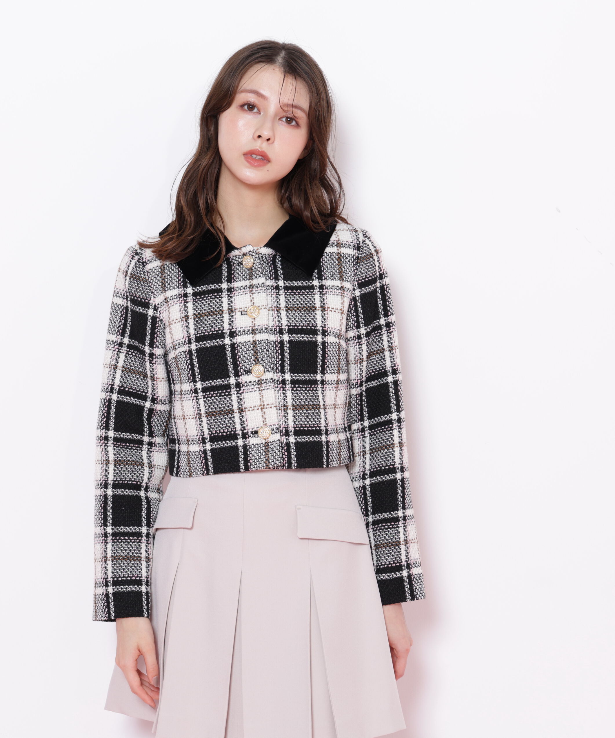  「ループヤーンチェックジャケット」|その他|