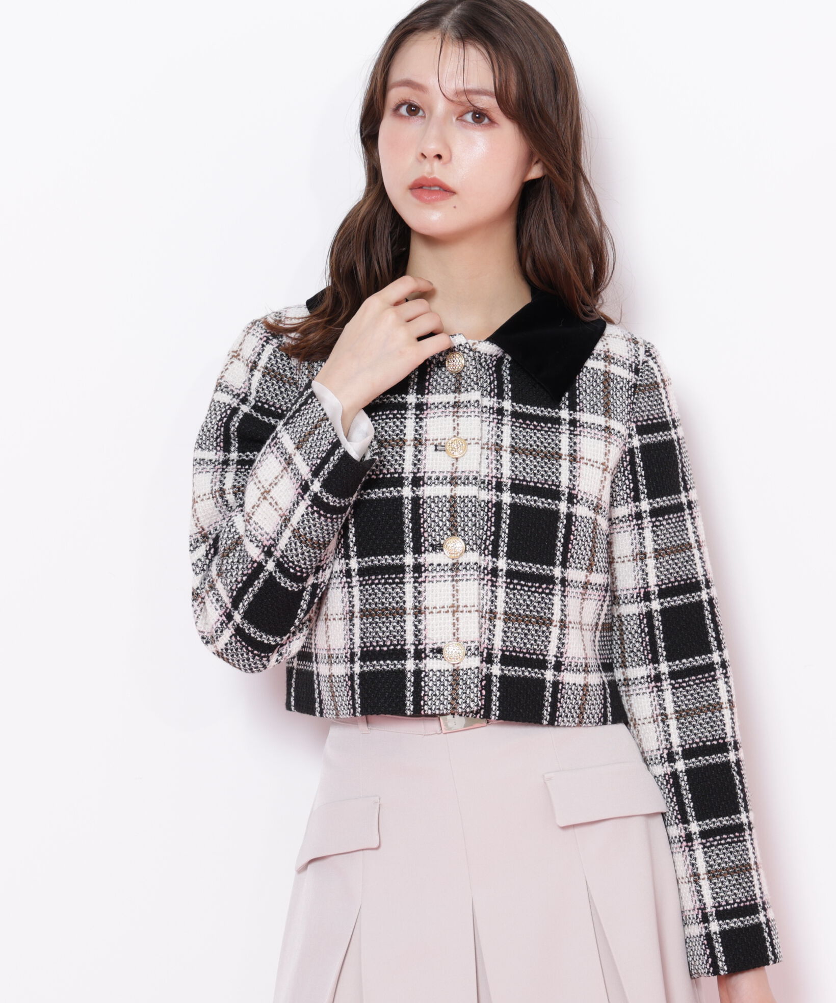  「ループヤーンチェックジャケット」|その他|