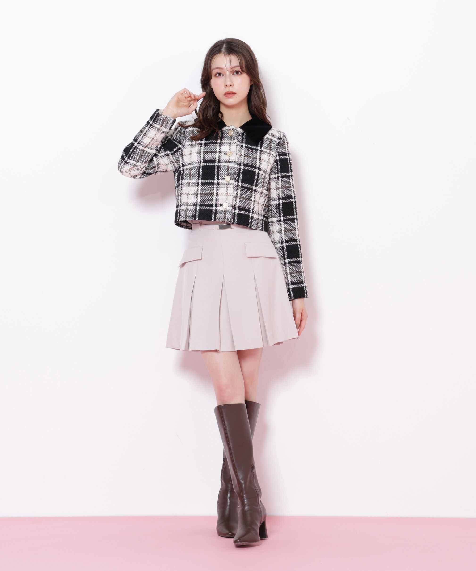  「ループヤーンチェックジャケット」|その他|