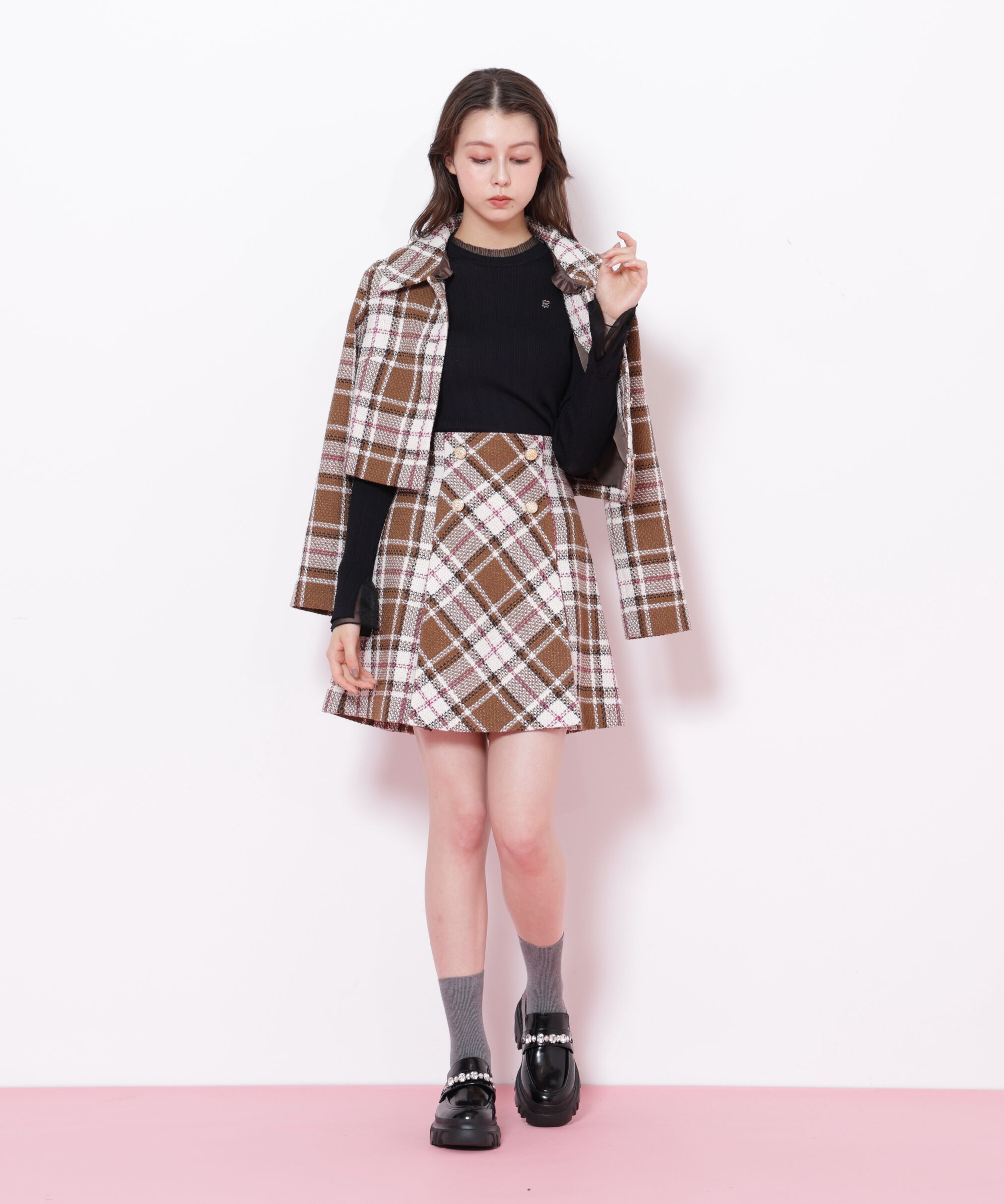  「ループヤーンチェックジャケット」|その他|