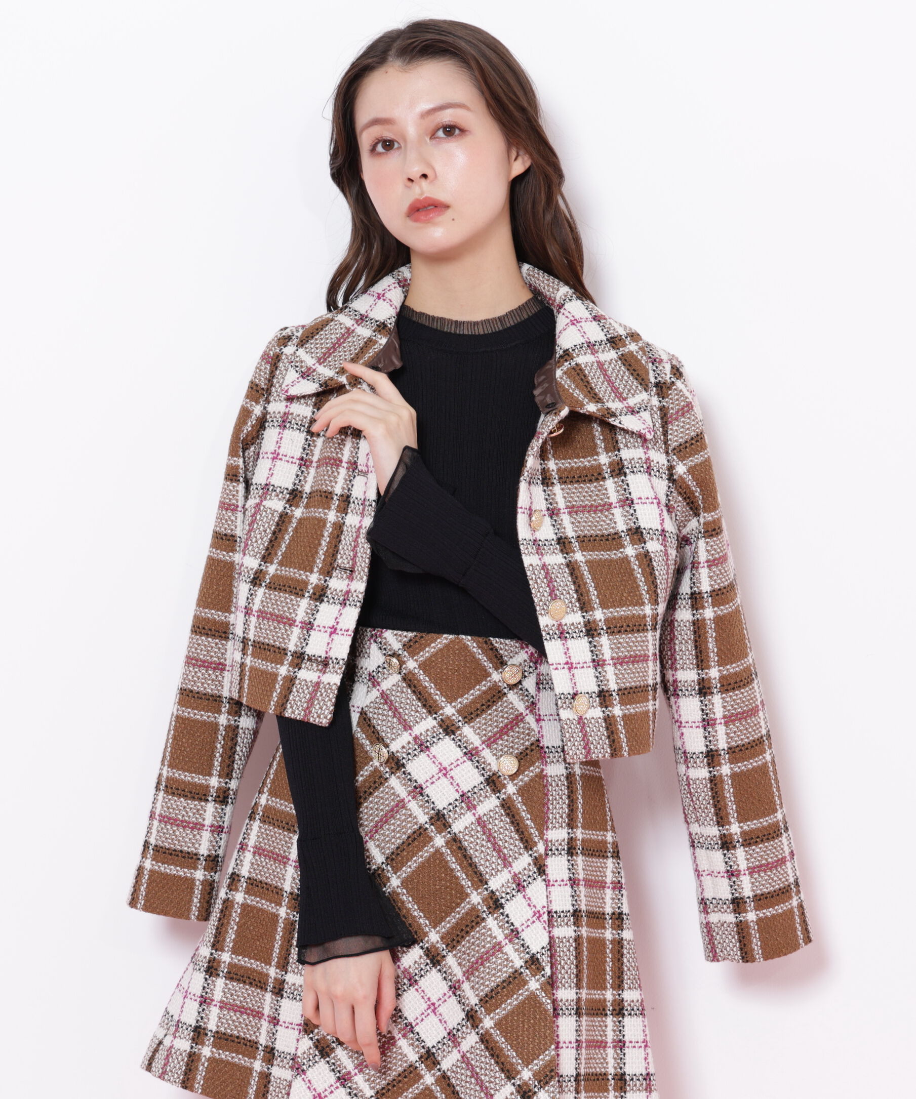  「ループヤーンチェックジャケット」|その他|