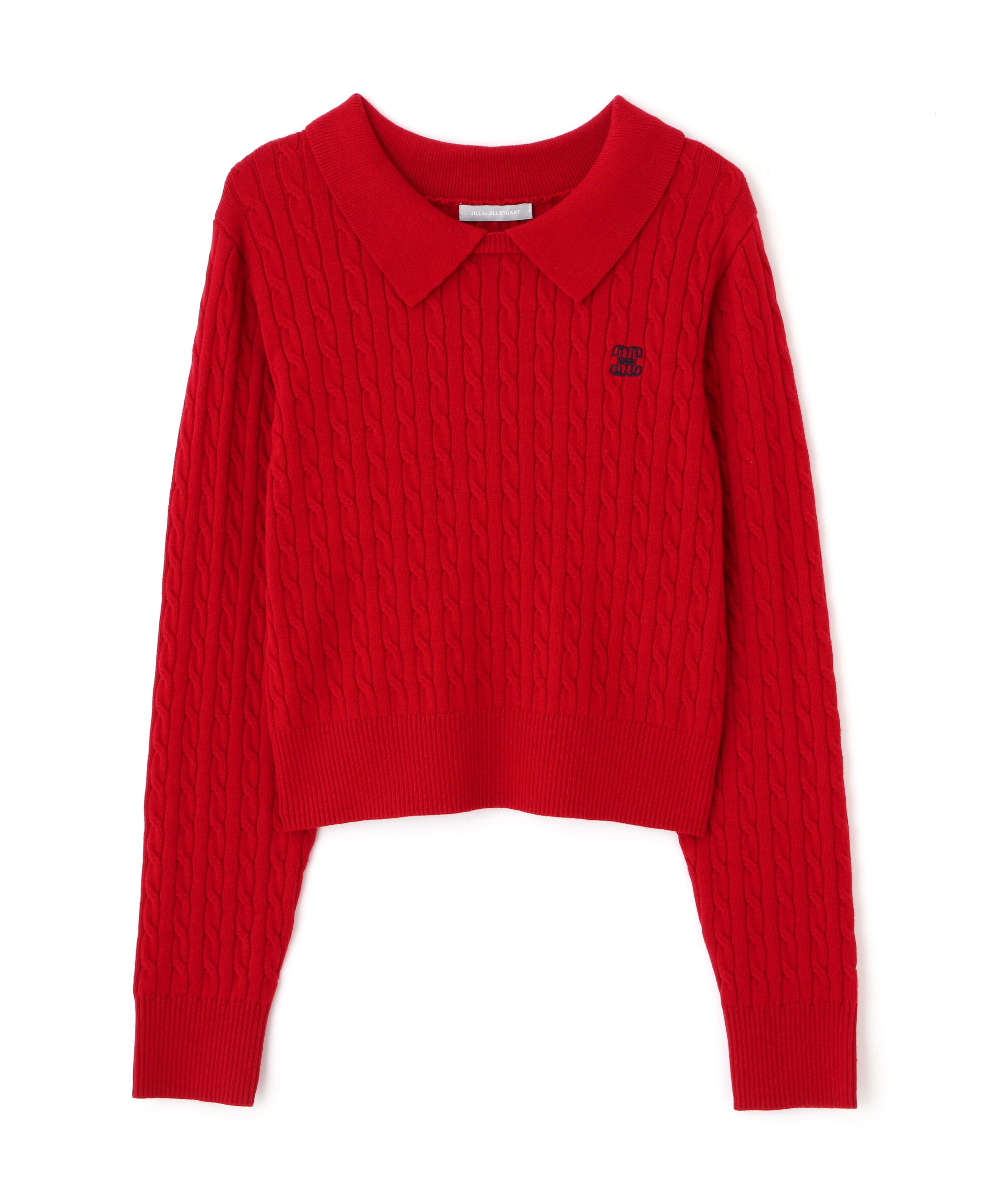  「レイヤード衿ケーブルニット」|ニット・セーター|