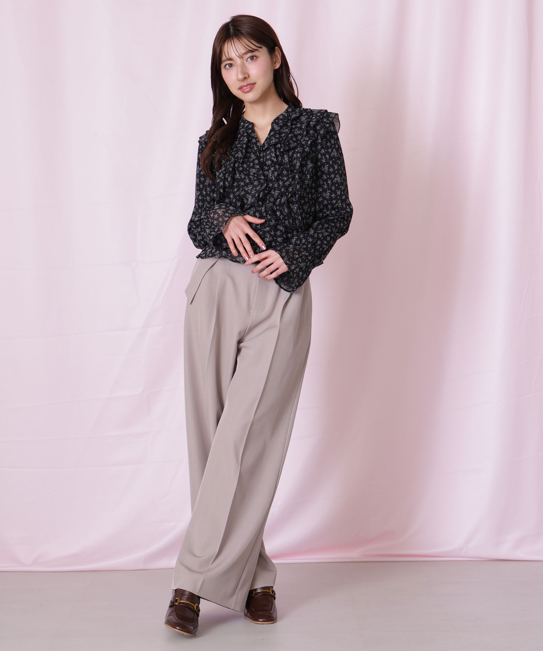  「＜セットアップ対応＞太ベルト付きスラックスパンツ」|その他|