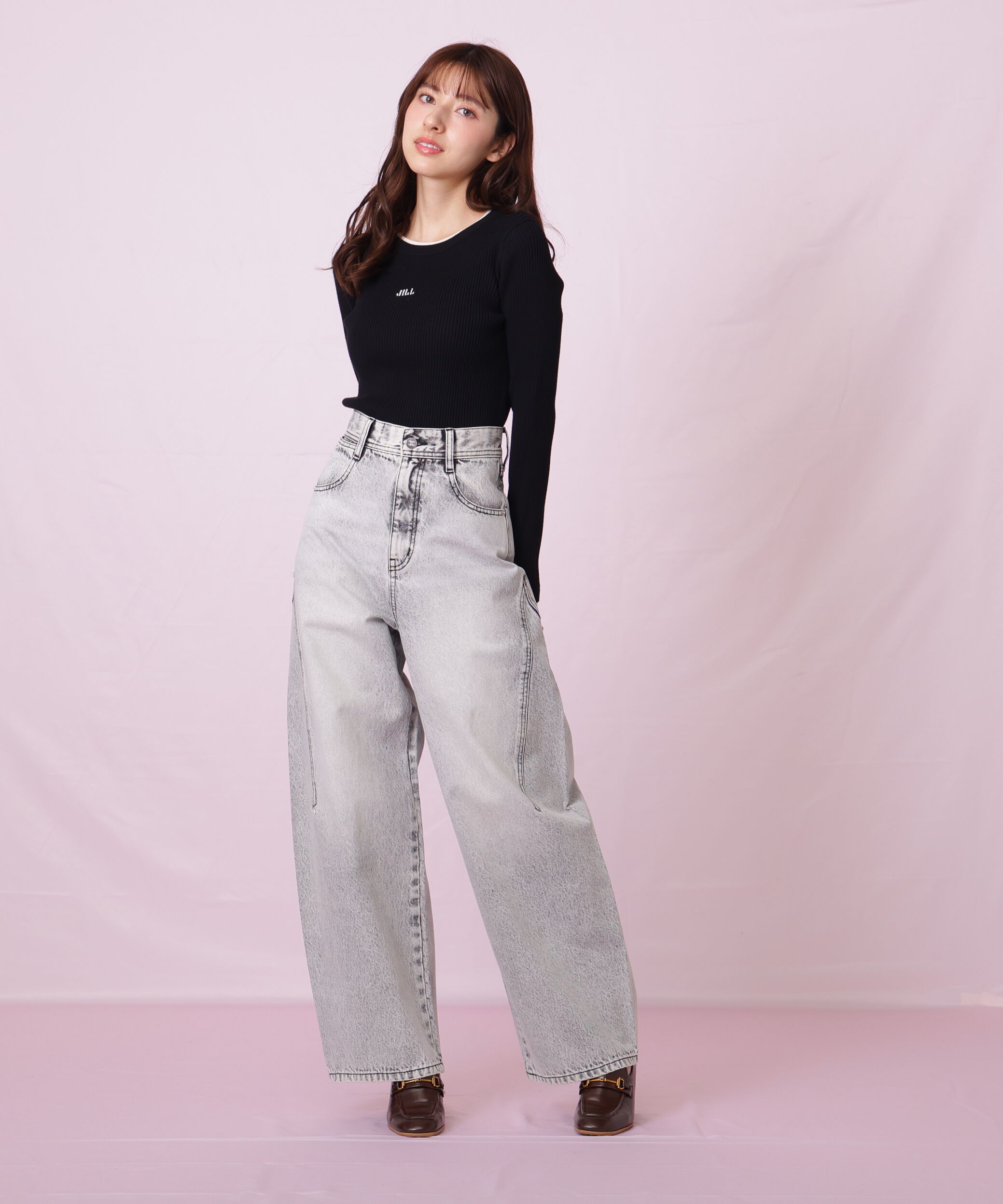  「配色リブニット」|ニット・セーター|