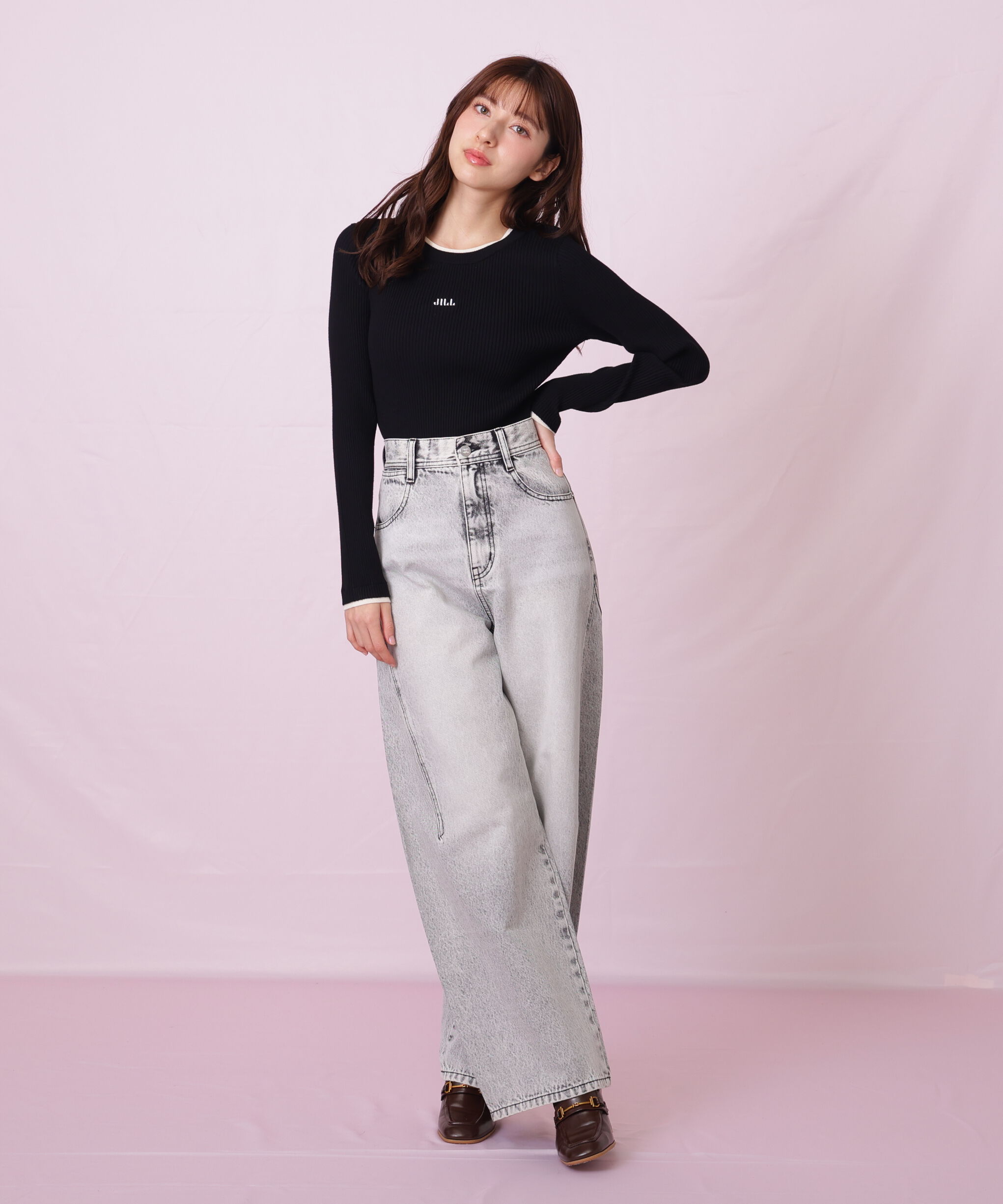  「配色リブニット」|ニット・セーター|