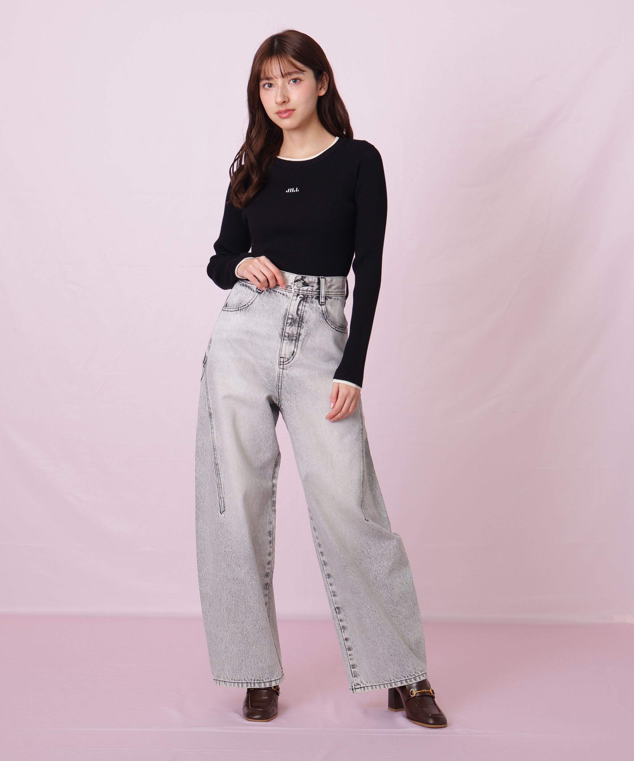  「配色リブニット」|ニット・セーター|